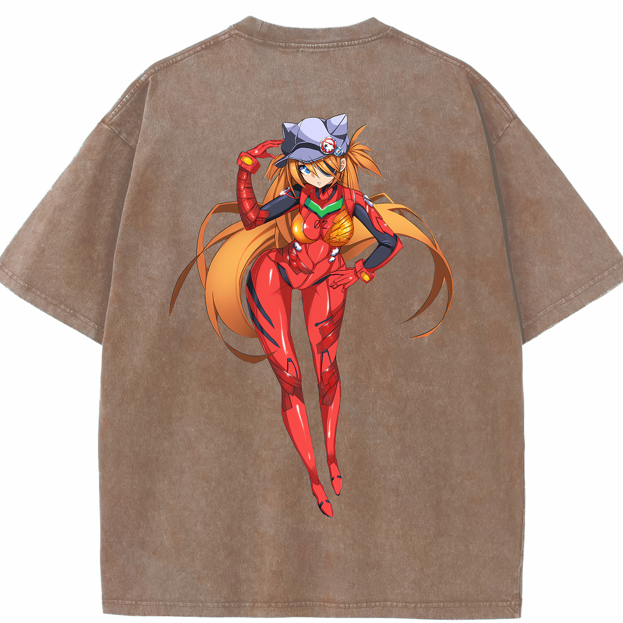 （画像用） EVA 新世紀エヴァンゲリオン 綿100% ヴィンテージ風 半袖Tシャツ（背面プリント）