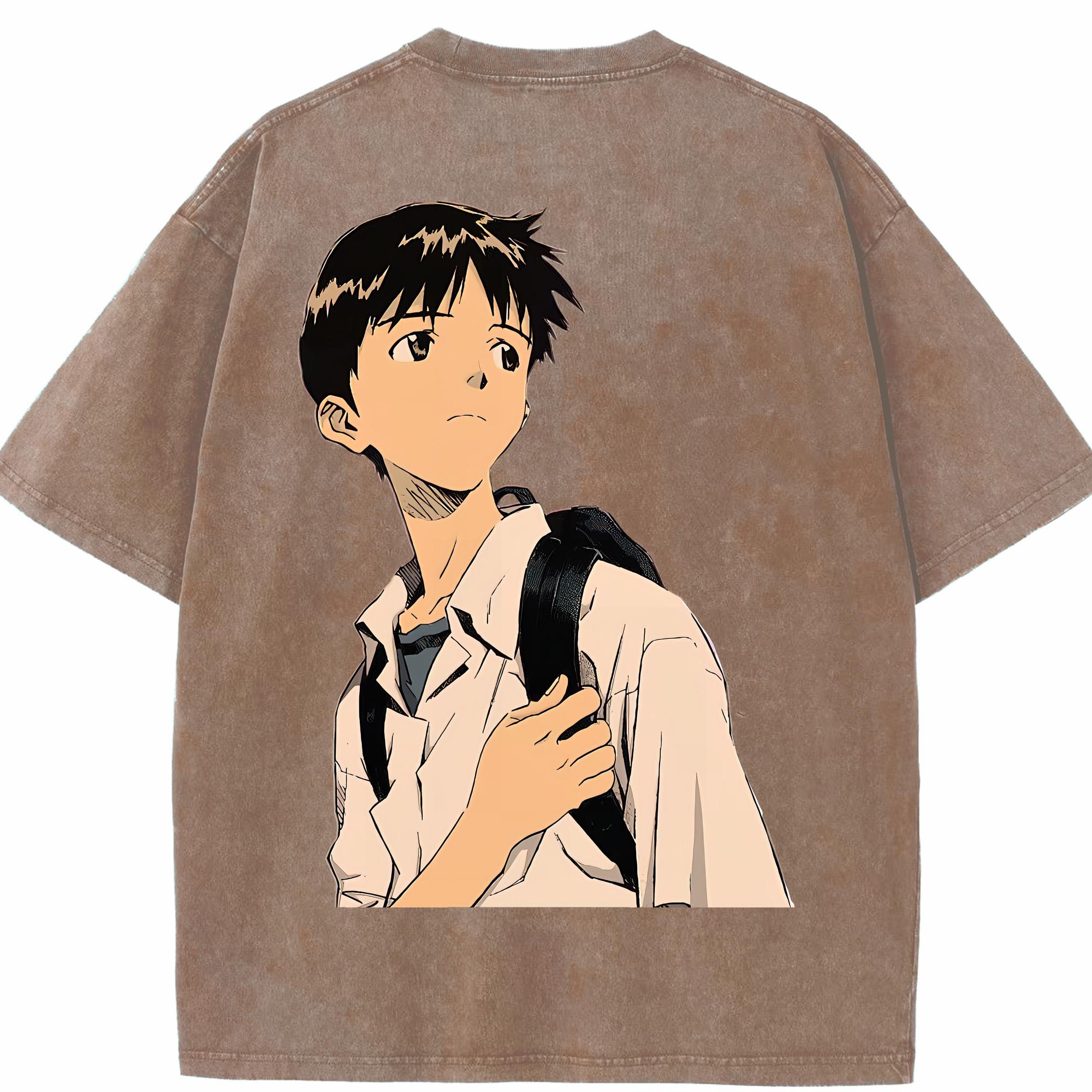 （画像用） EVA 新世紀エヴァンゲリオン 綿100% ヴィンテージ風 半袖Tシャツ（背面プリント）