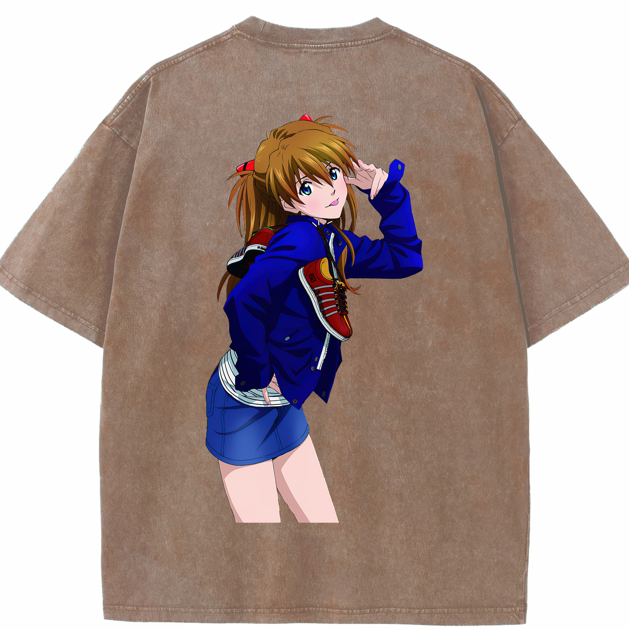 （画像用） EVA 新世紀エヴァンゲリオン 綿100% ヴィンテージ風 半袖Tシャツ（背面プリント）