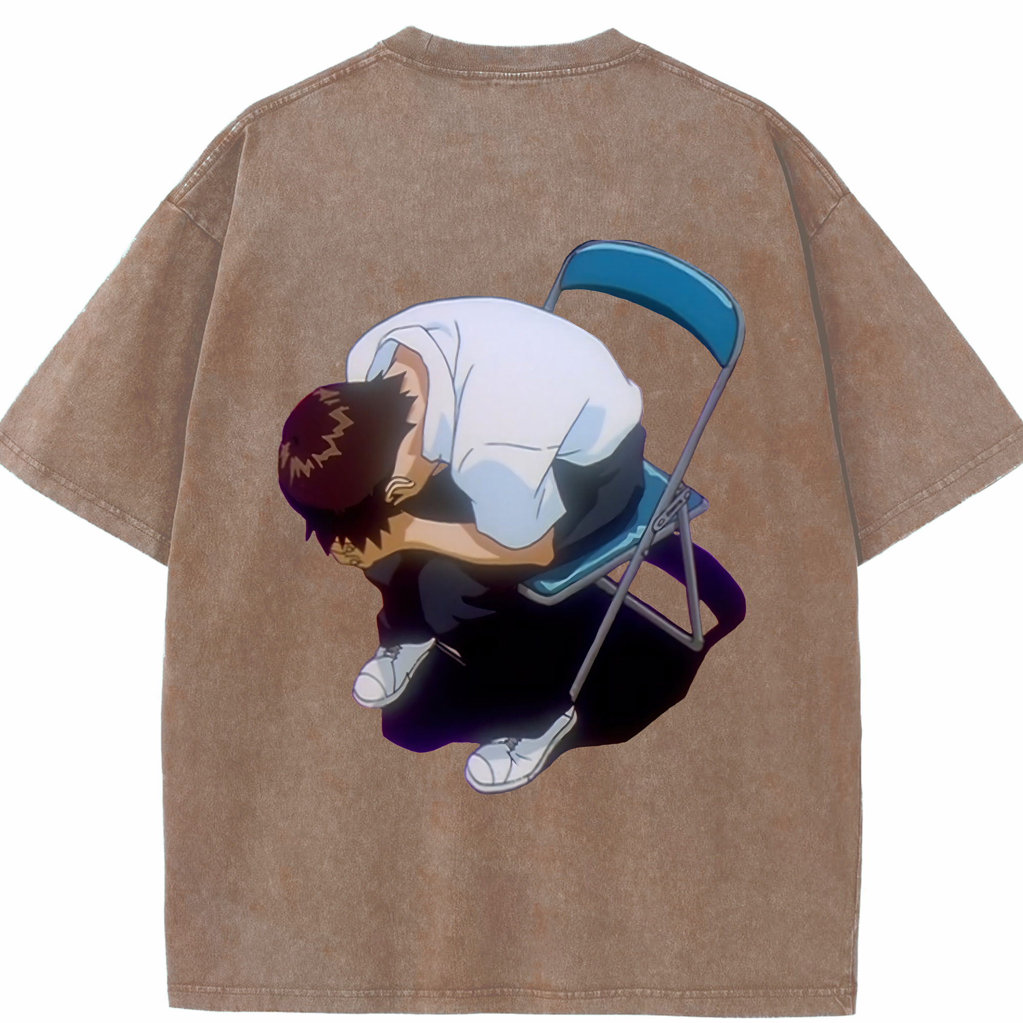 （画像用） EVA 新世紀エヴァンゲリオン 綿100% ヴィンテージ風 半袖Tシャツ（背面プリント）