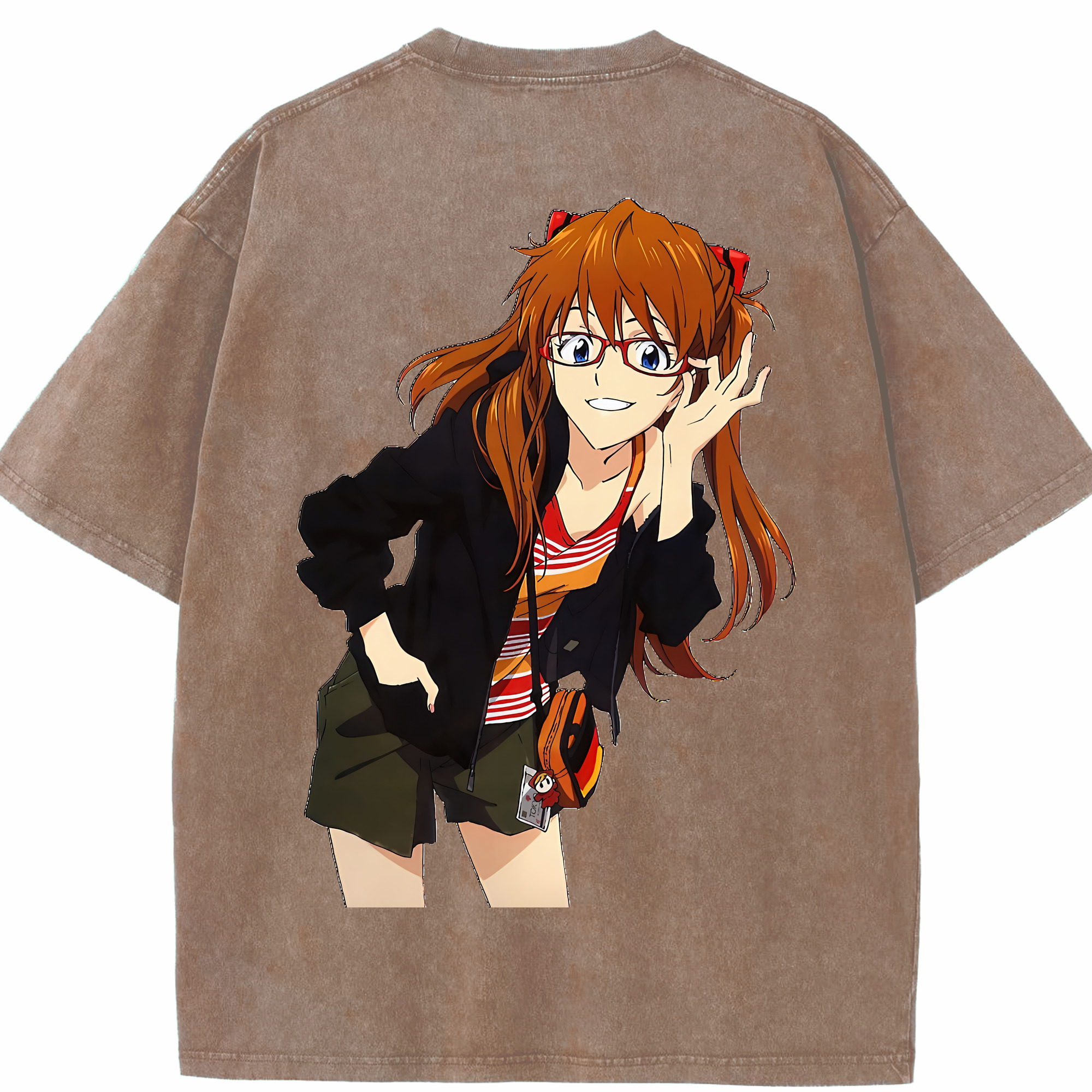 （画像用） EVA 新世紀エヴァンゲリオン 綿100% ヴィンテージ風 半袖Tシャツ（背面プリント）