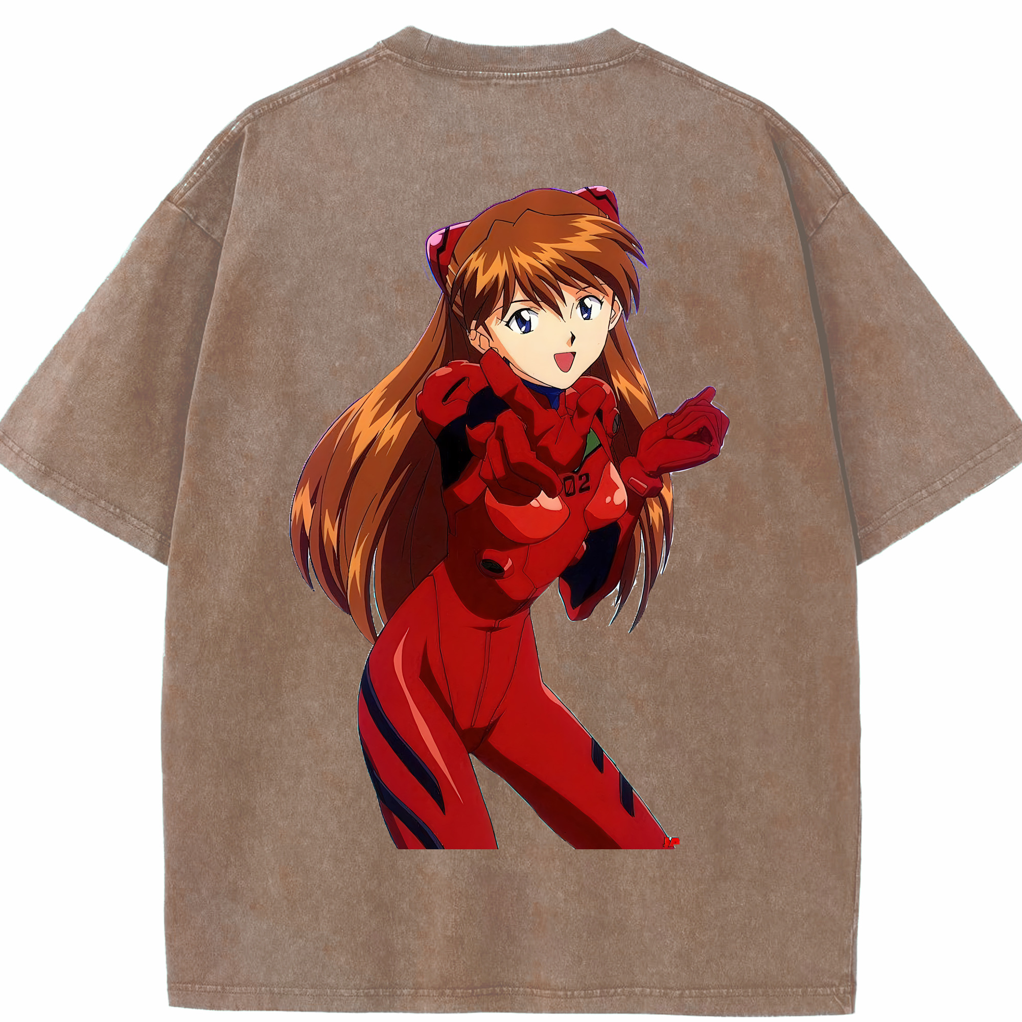 （画像用） EVA 新世紀エヴァンゲリオン 綿100% ヴィンテージ風 半袖Tシャツ（背面プリント）