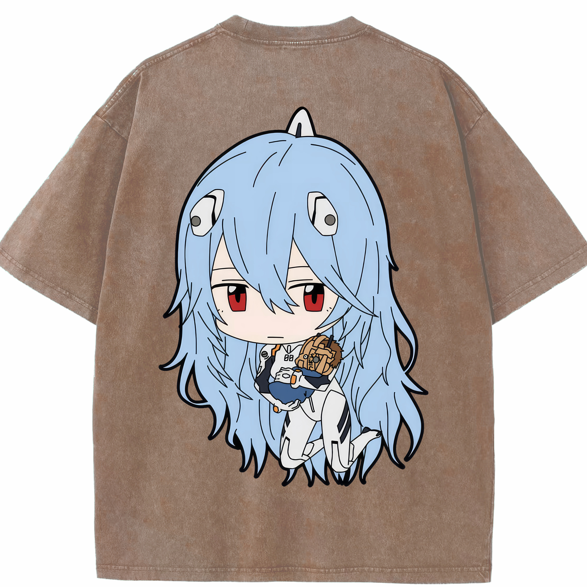 （画像用） EVA 新世紀エヴァンゲリオン 綿100% ヴィンテージ風 半袖Tシャツ（背面プリント）