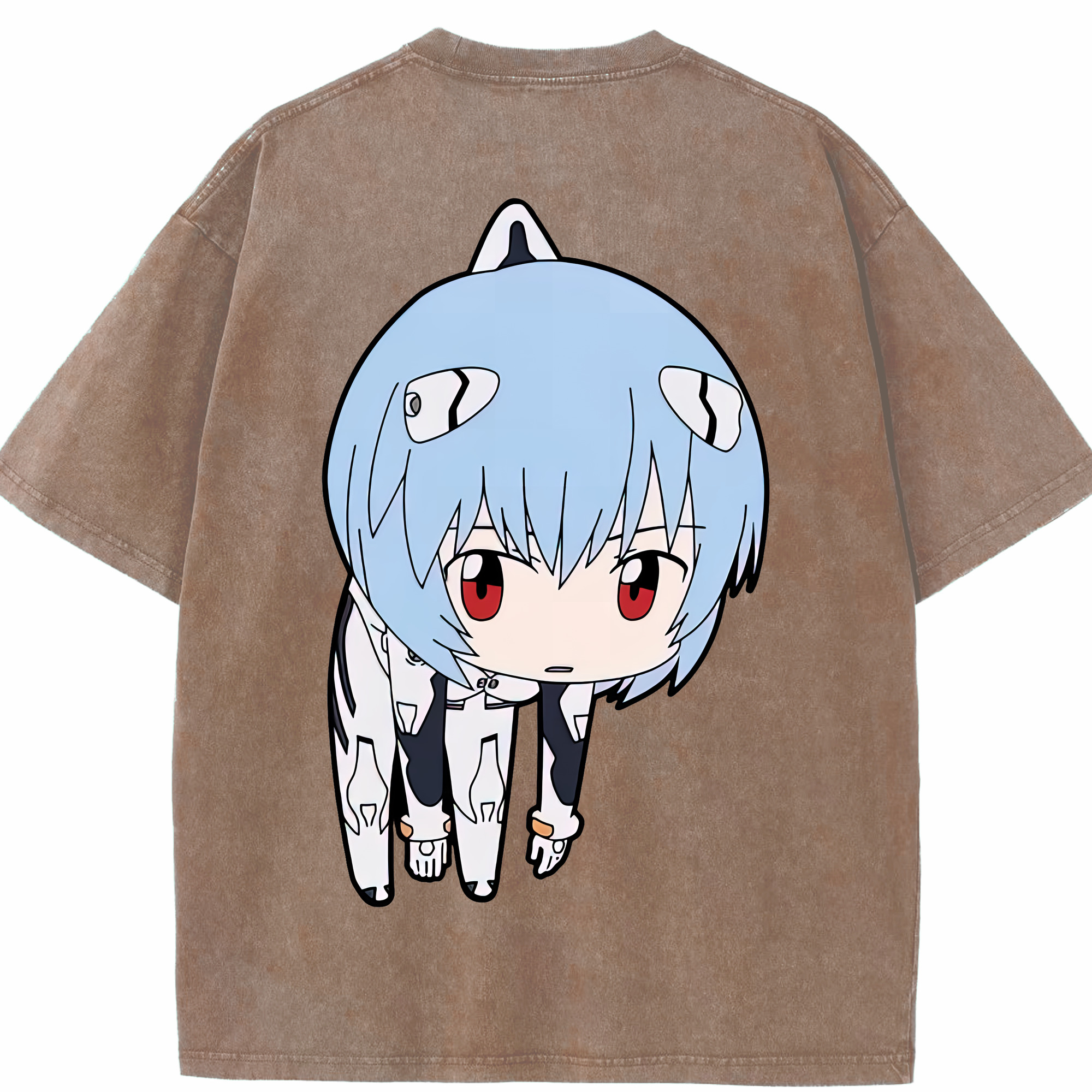 （画像用） EVA 新世紀エヴァンゲリオン 綿100% ヴィンテージ風 半袖Tシャツ（背面プリント）