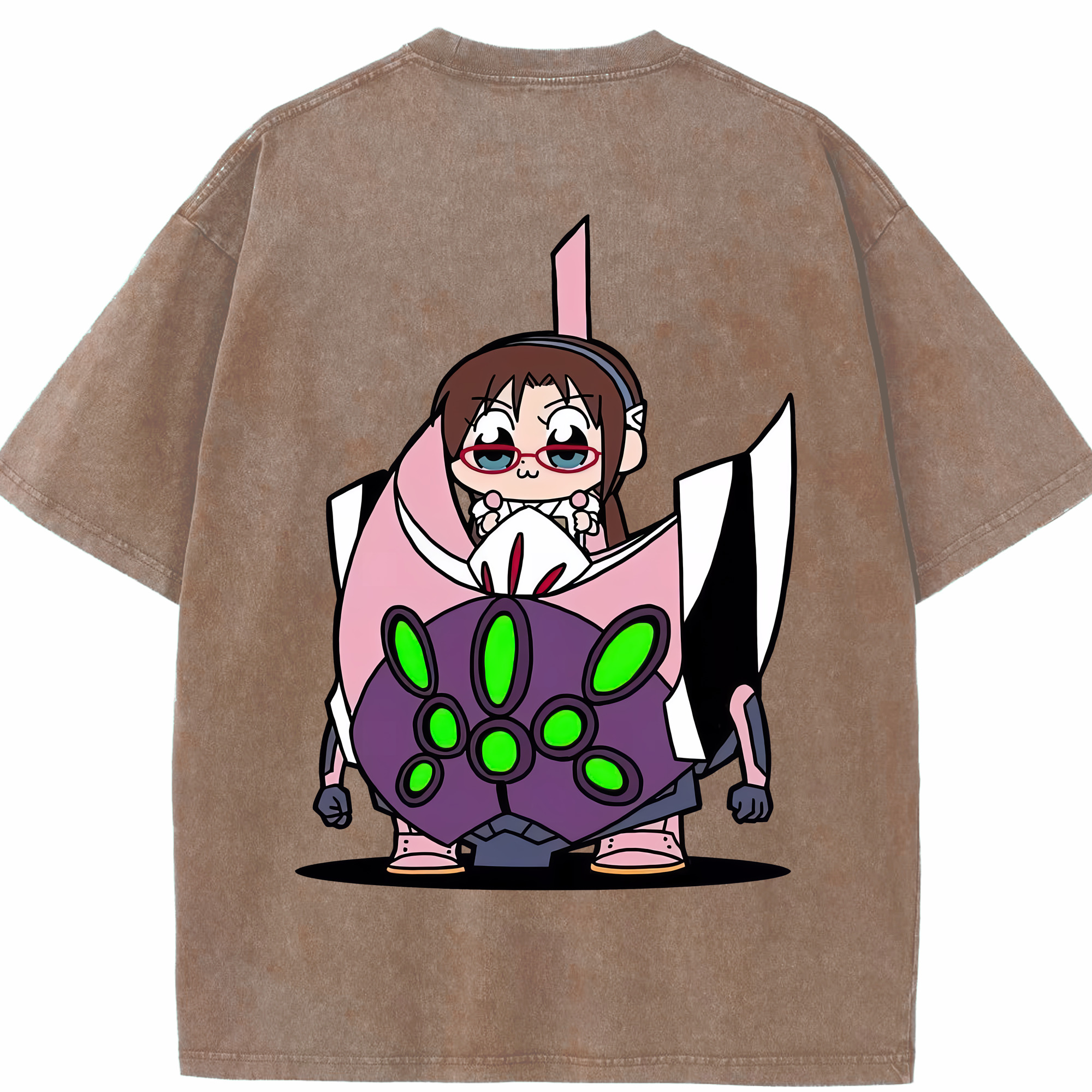 （画像用） EVA 新世紀エヴァンゲリオン 綿100% ヴィンテージ風 半袖Tシャツ（背面プリント）
