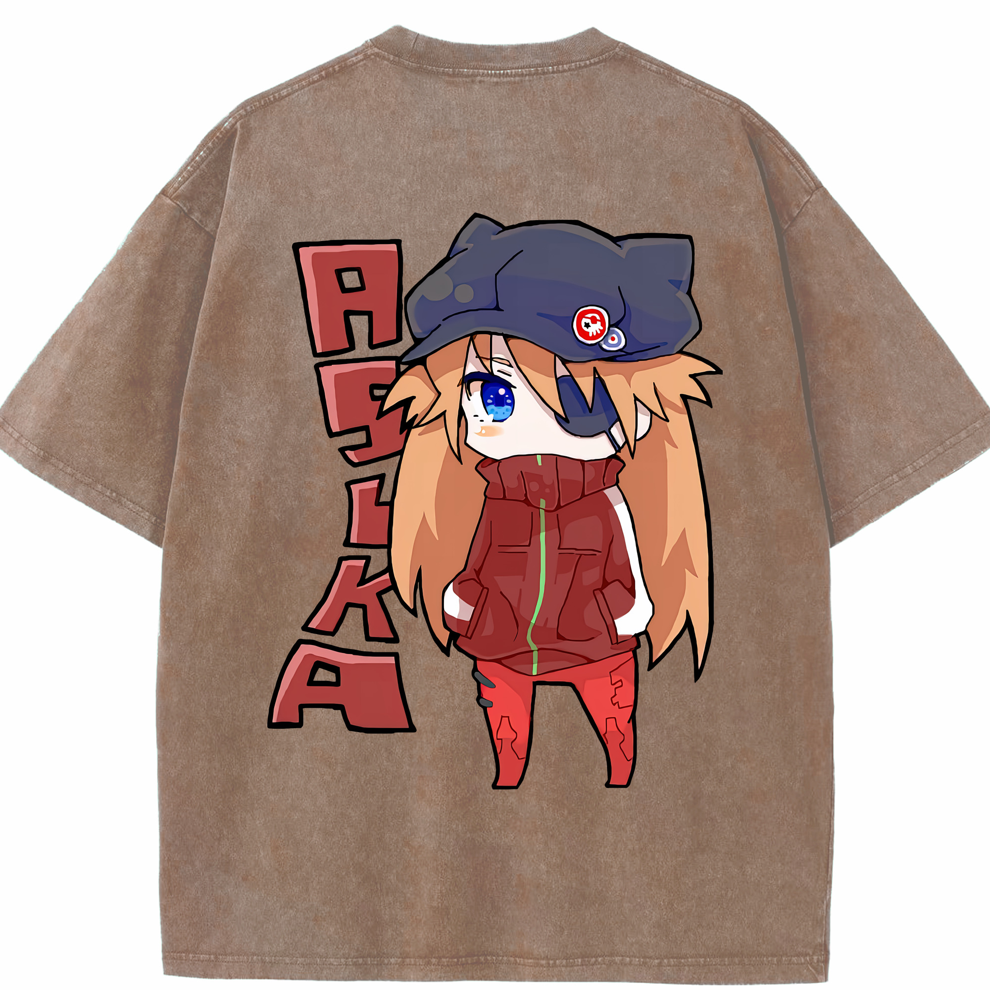 （画像用） EVA 新世紀エヴァンゲリオン 綿100% ヴィンテージ風 半袖Tシャツ（背面プリント）