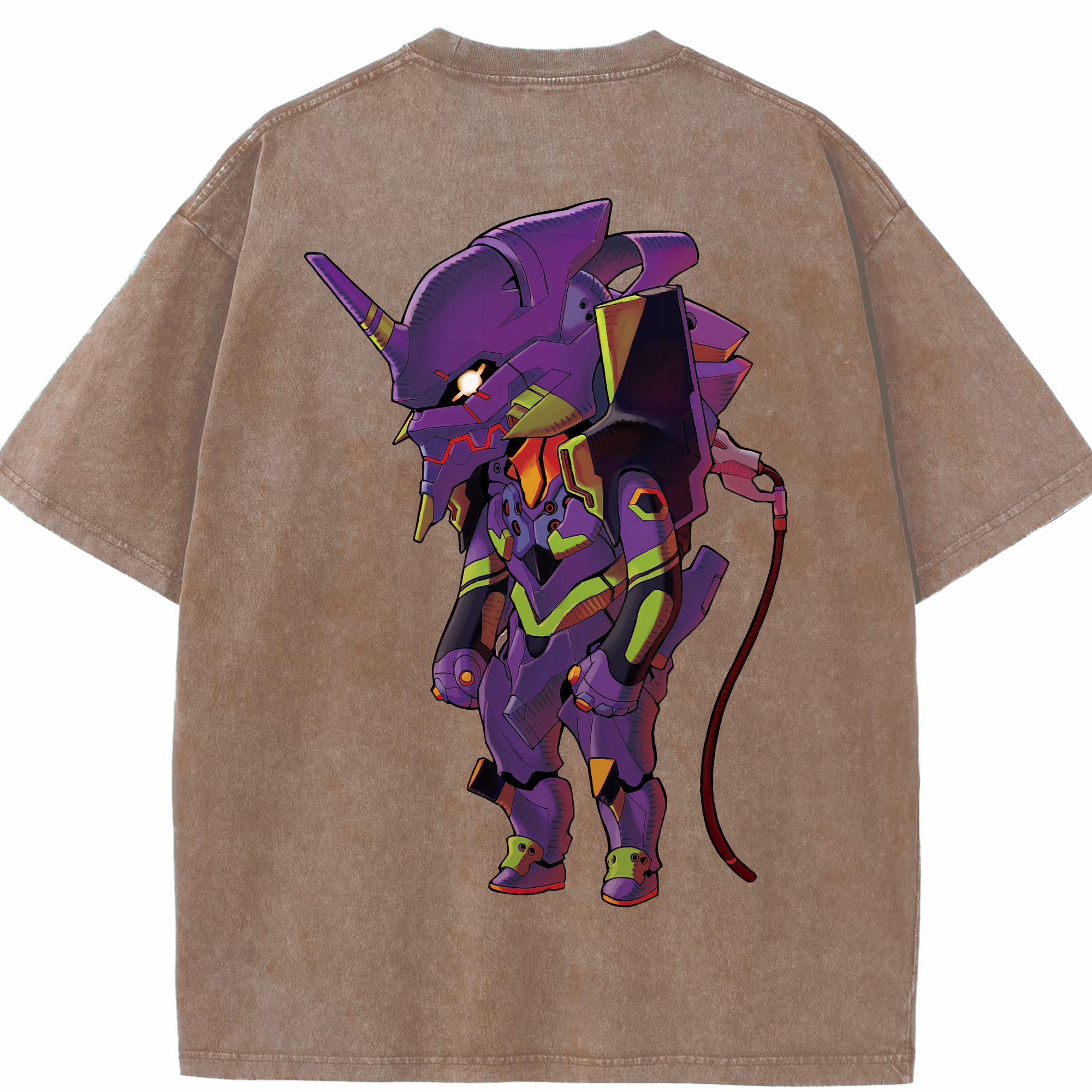 （画像用） EVA 新世紀エヴァンゲリオン 綿100% ヴィンテージ風 半袖Tシャツ（背面プリント）