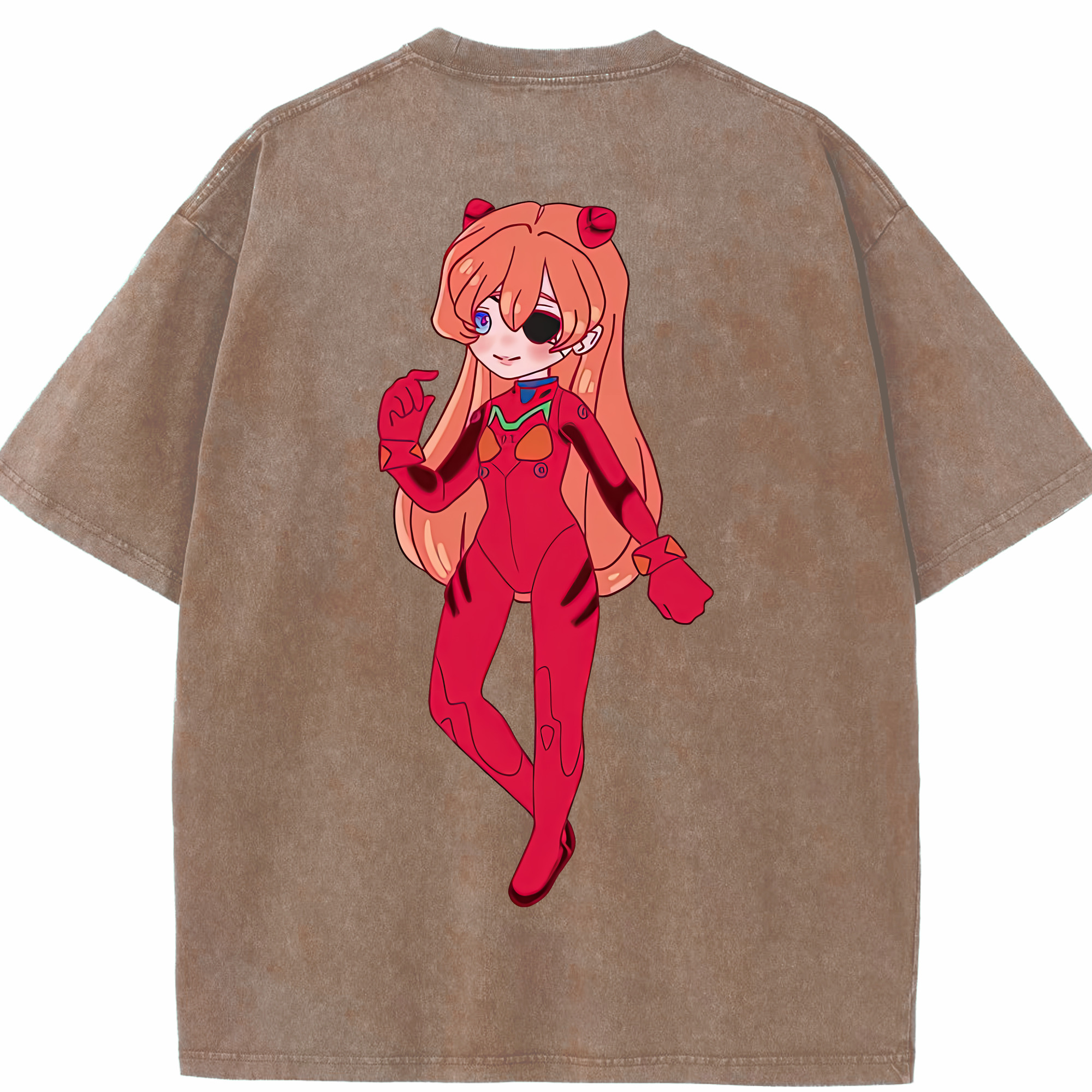 （画像用） EVA 新世紀エヴァンゲリオン 綿100% ヴィンテージ風 半袖Tシャツ（背面プリント）