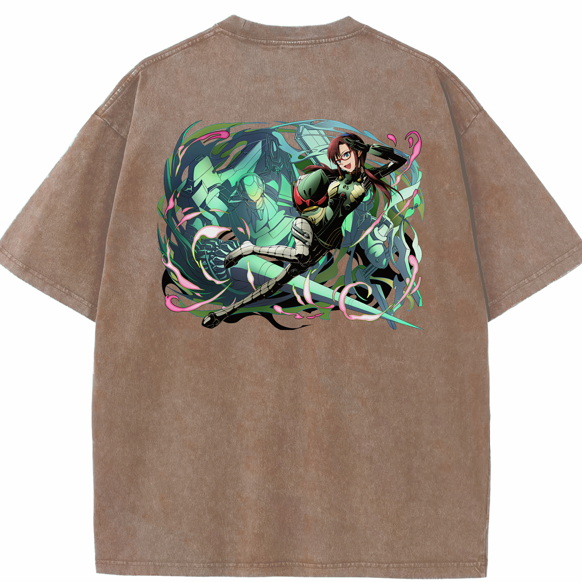 （画像用） EVA 新世紀エヴァンゲリオン 綿100% ヴィンテージ風 半袖Tシャツ（背面プリント）