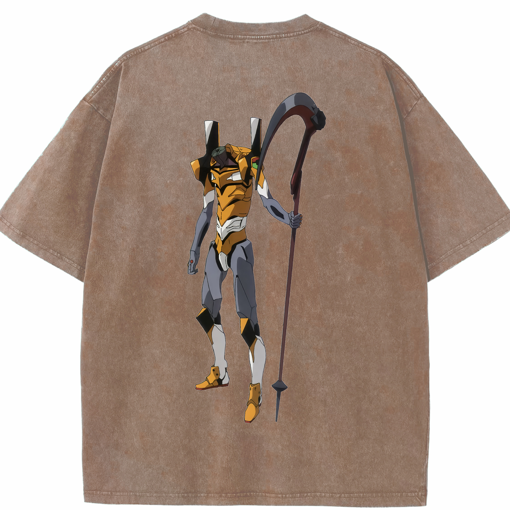 （画像用） EVA 新世紀エヴァンゲリオン 綿100% ヴィンテージ風 半袖Tシャツ（背面プリント）