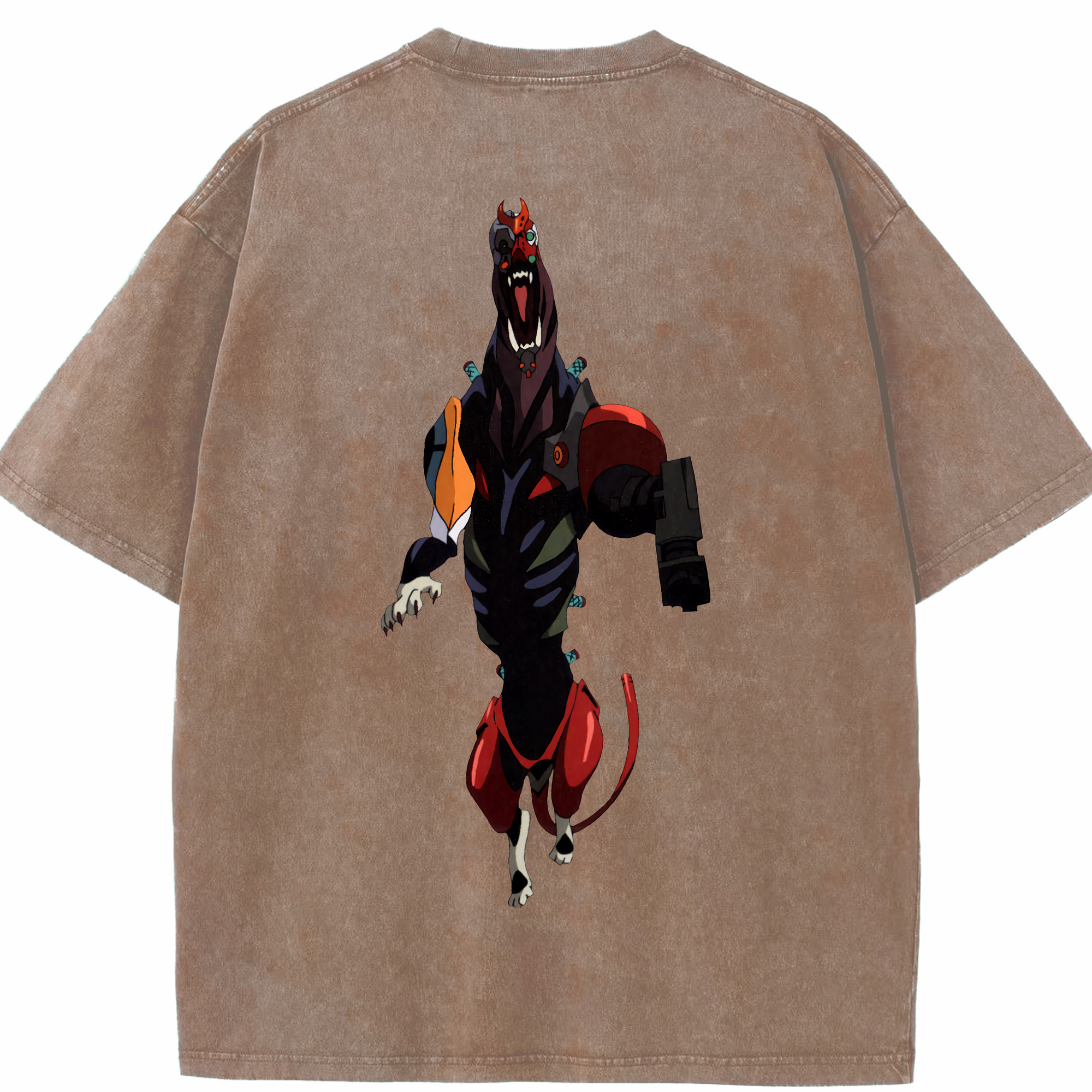 （画像用） EVA 新世紀エヴァンゲリオン 綿100% ヴィンテージ風 半袖Tシャツ（背面プリント）