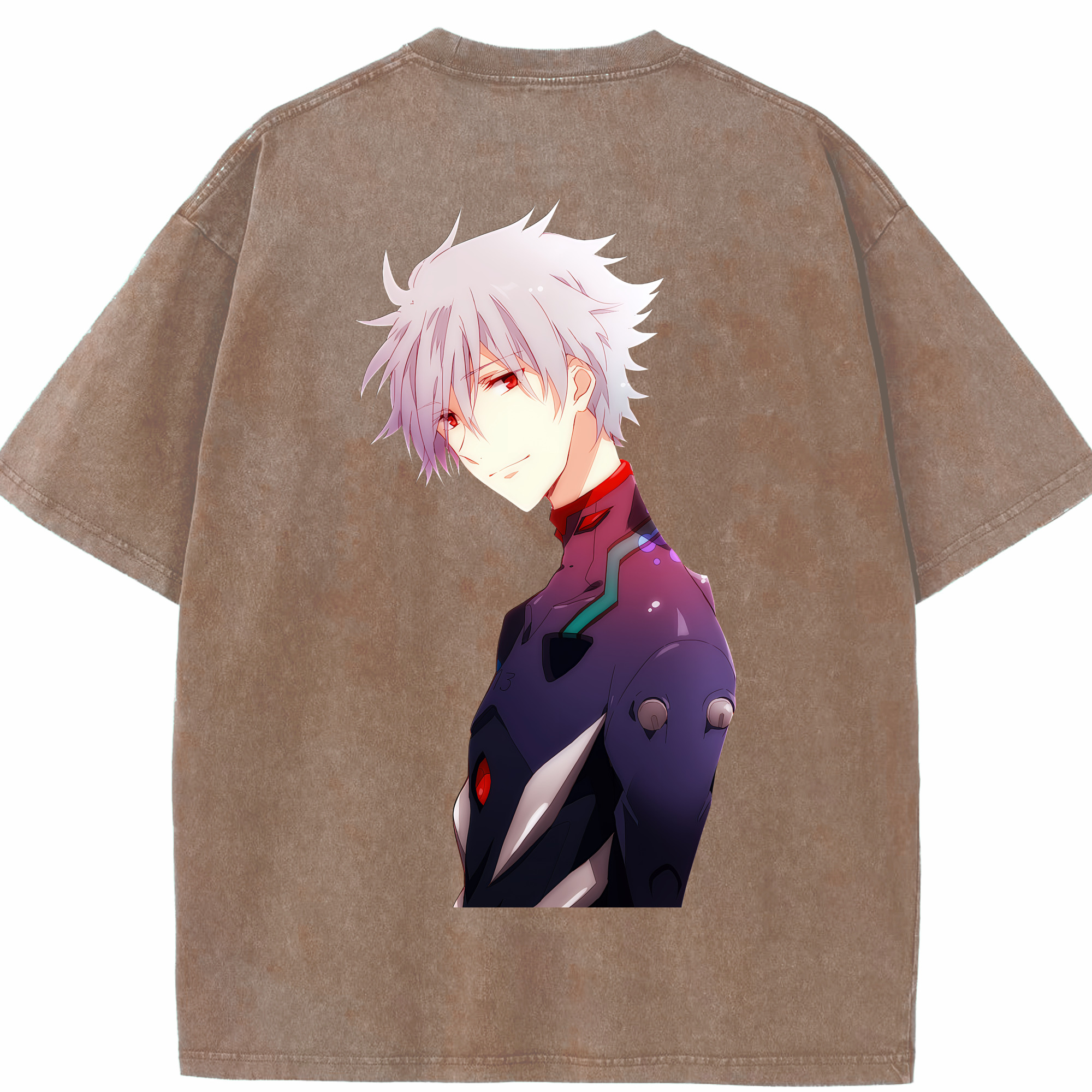 （画像用） EVA 新世紀エヴァンゲリオン 綿100% ヴィンテージ風 半袖Tシャツ（背面プリント）