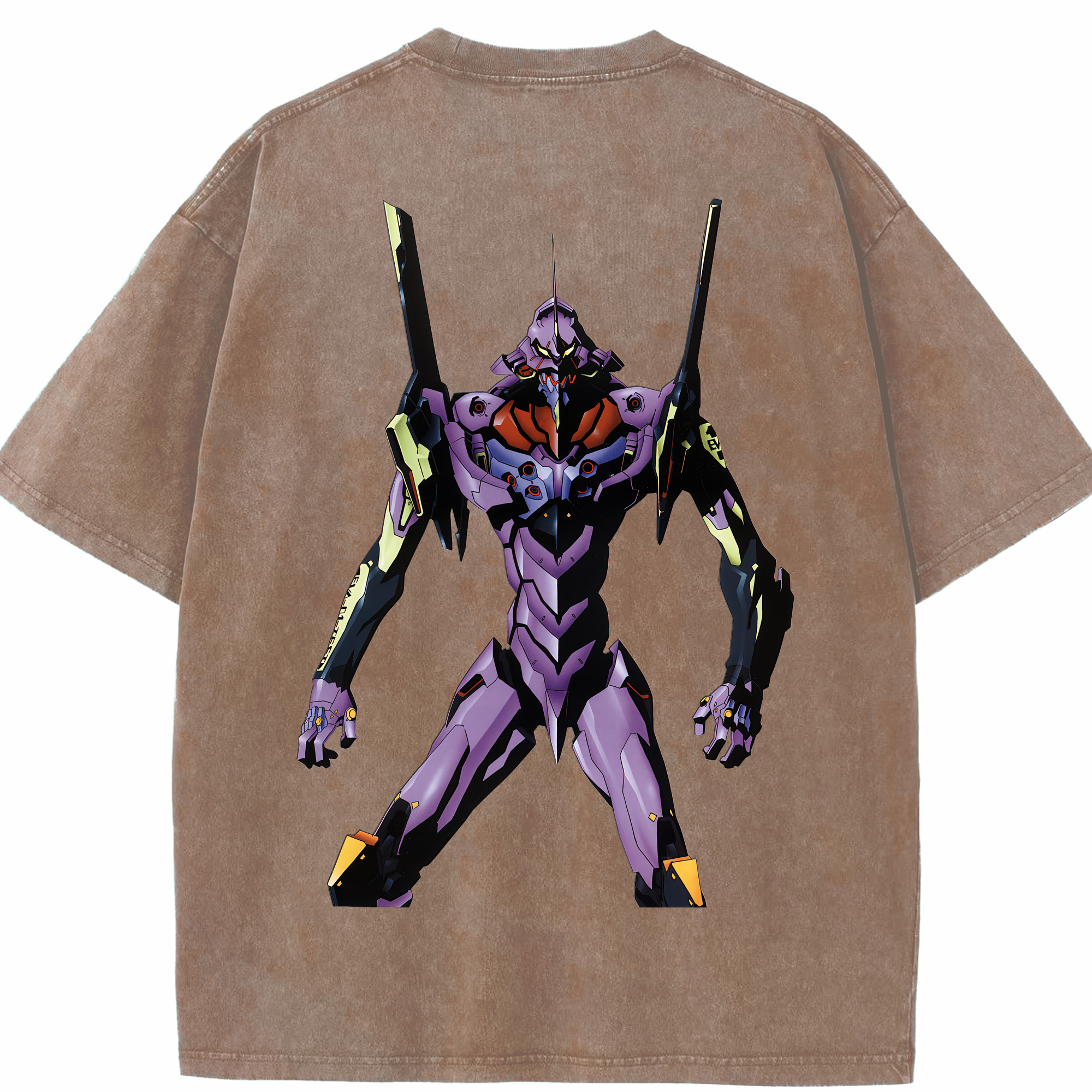 （画像用） EVA 新世紀エヴァンゲリオン 綿100% ヴィンテージ風 半袖Tシャツ（背面プリント）