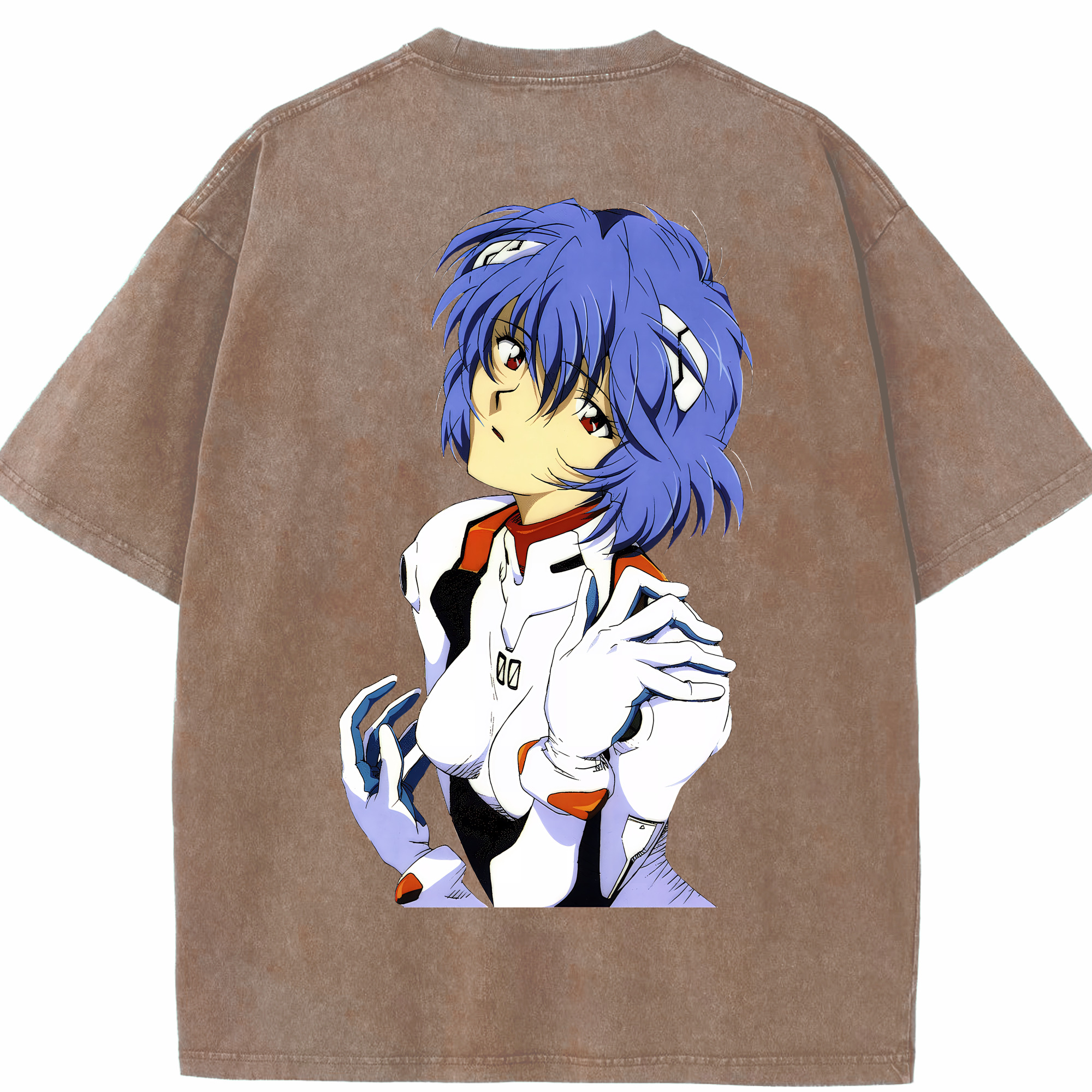 （画像用） EVA 新世紀エヴァンゲリオン 綿100% ヴィンテージ風 半袖Tシャツ（背面プリント）