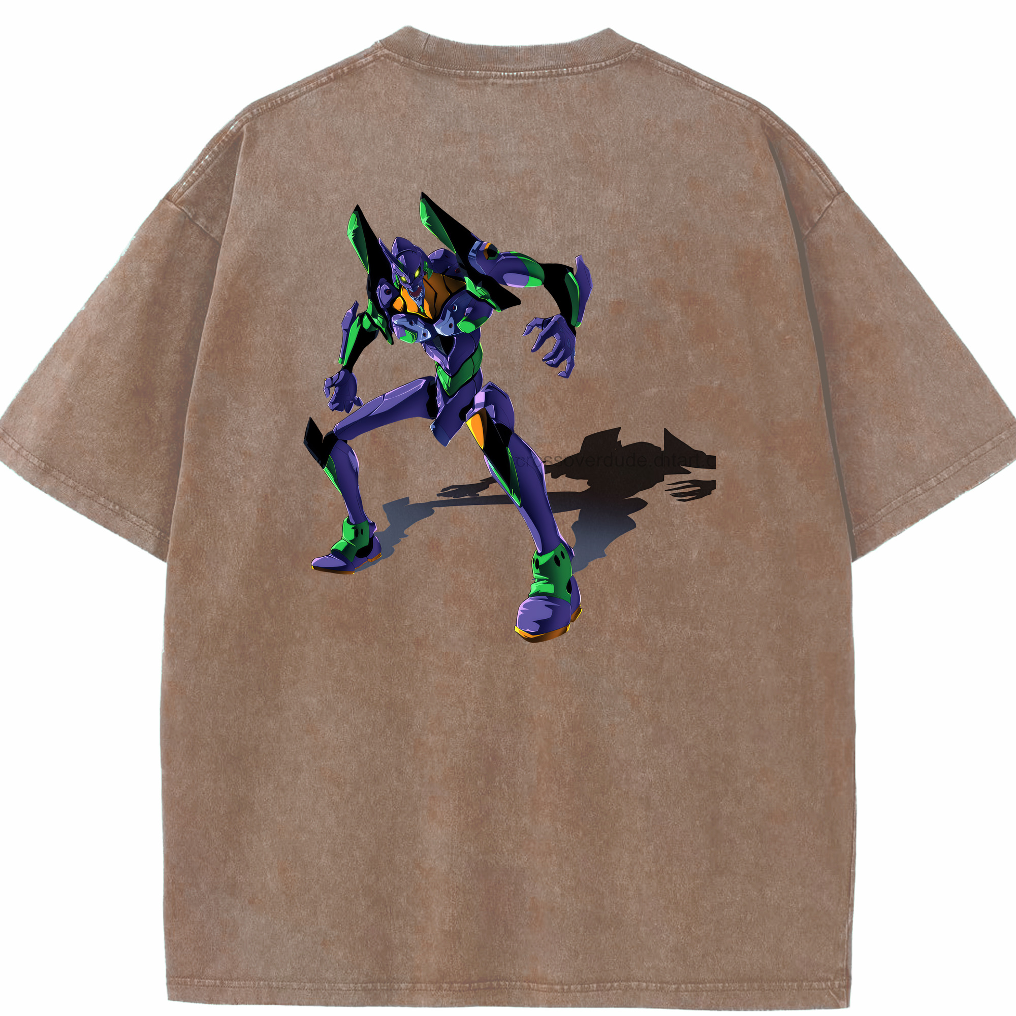（画像用） EVA 新世紀エヴァンゲリオン 綿100% ヴィンテージ風 半袖Tシャツ（背面プリント）