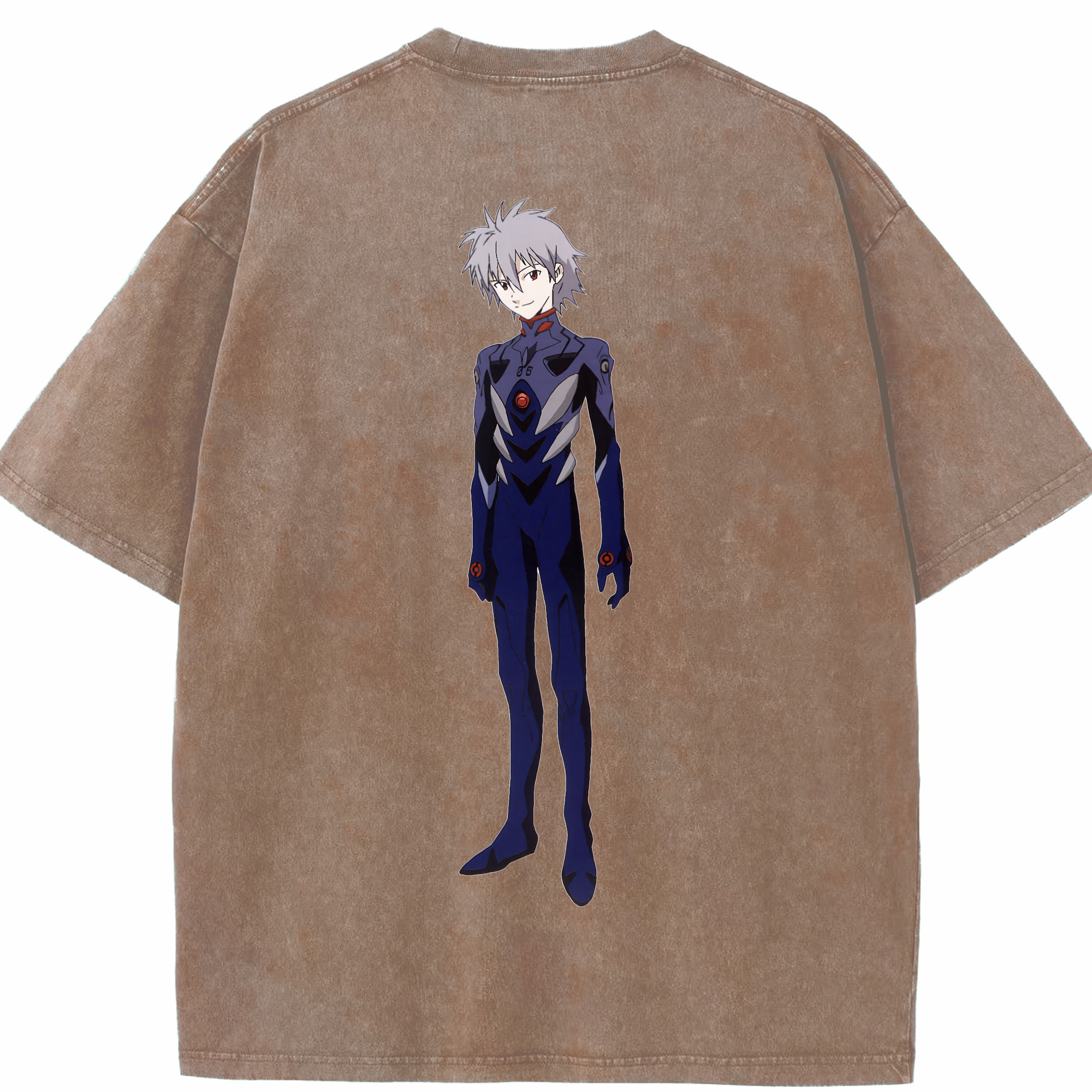 （画像用） EVA 新世紀エヴァンゲリオン 綿100% ヴィンテージ風 半袖Tシャツ（背面プリント）
