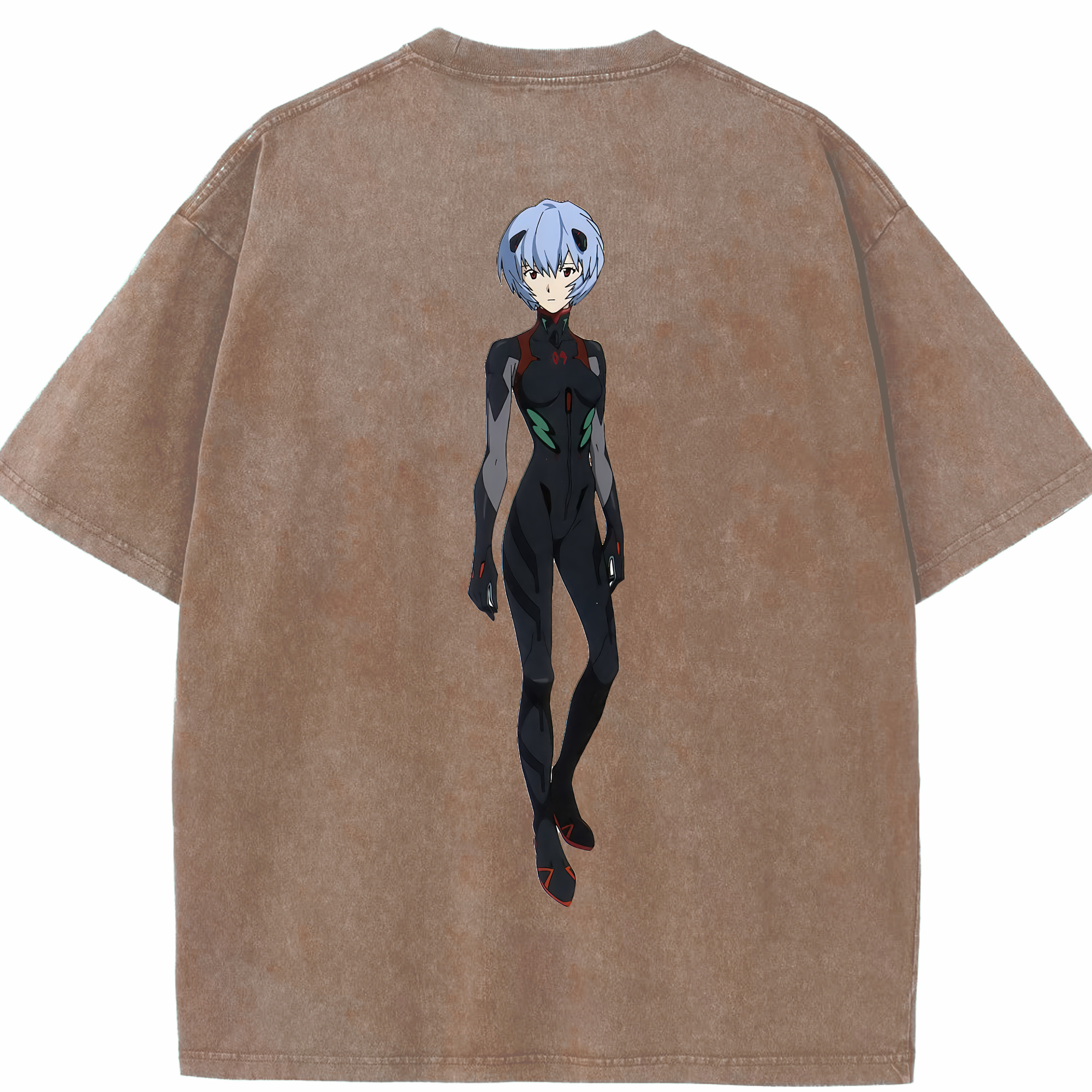 （画像用） EVA 新世紀エヴァンゲリオン 綿100% ヴィンテージ風 半袖Tシャツ（背面プリント）