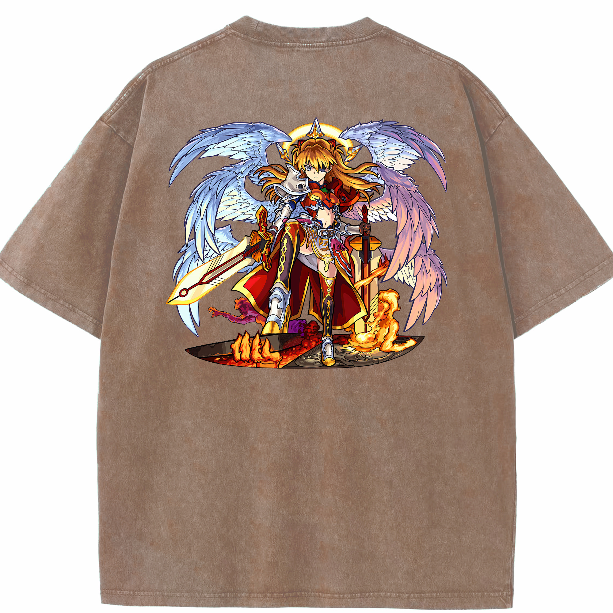 （画像用） EVA 新世紀エヴァンゲリオン 綿100% ヴィンテージ風 半袖Tシャツ（背面プリント）