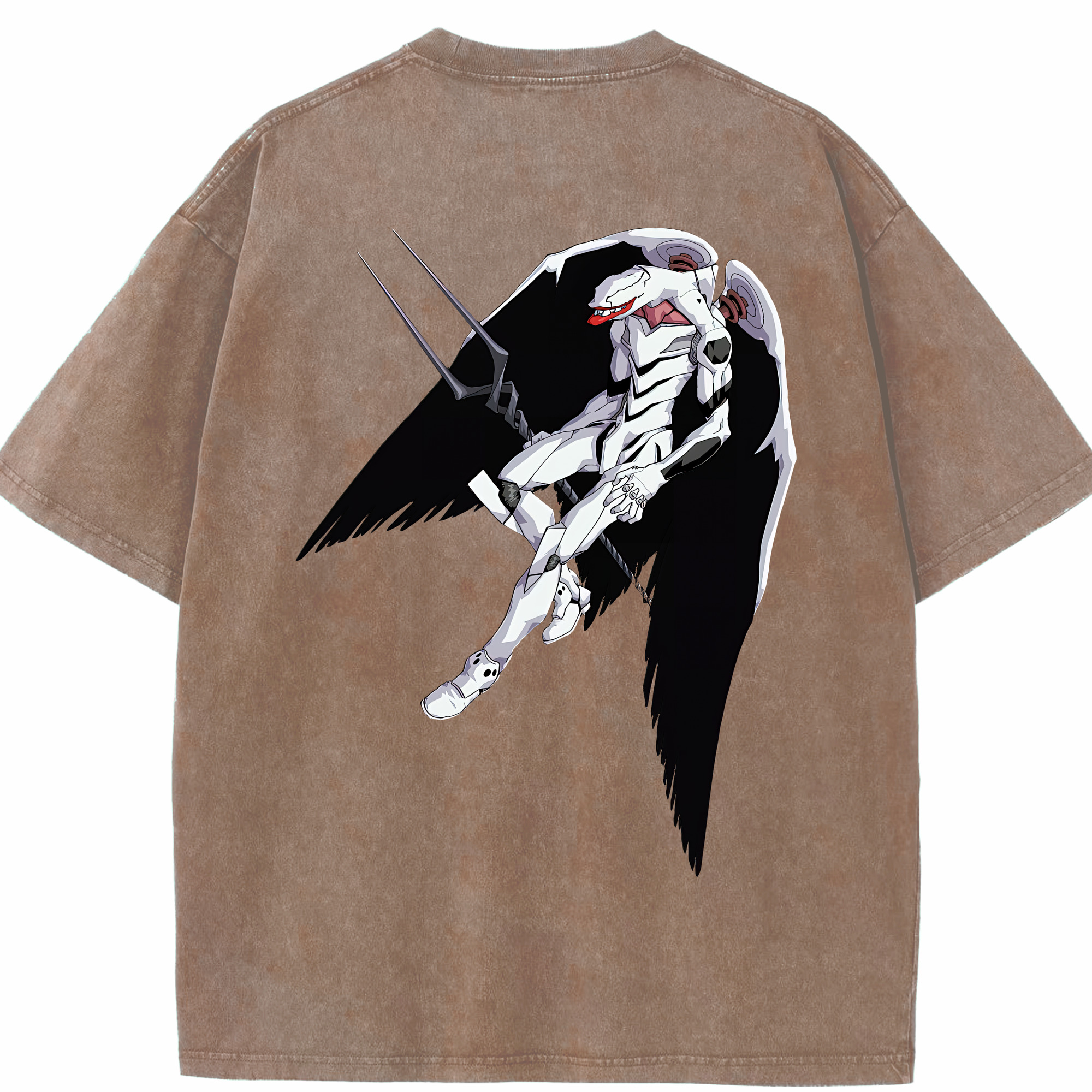 （画像用） EVA 新世紀エヴァンゲリオン 綿100% ヴィンテージ風 半袖Tシャツ（背面プリント）