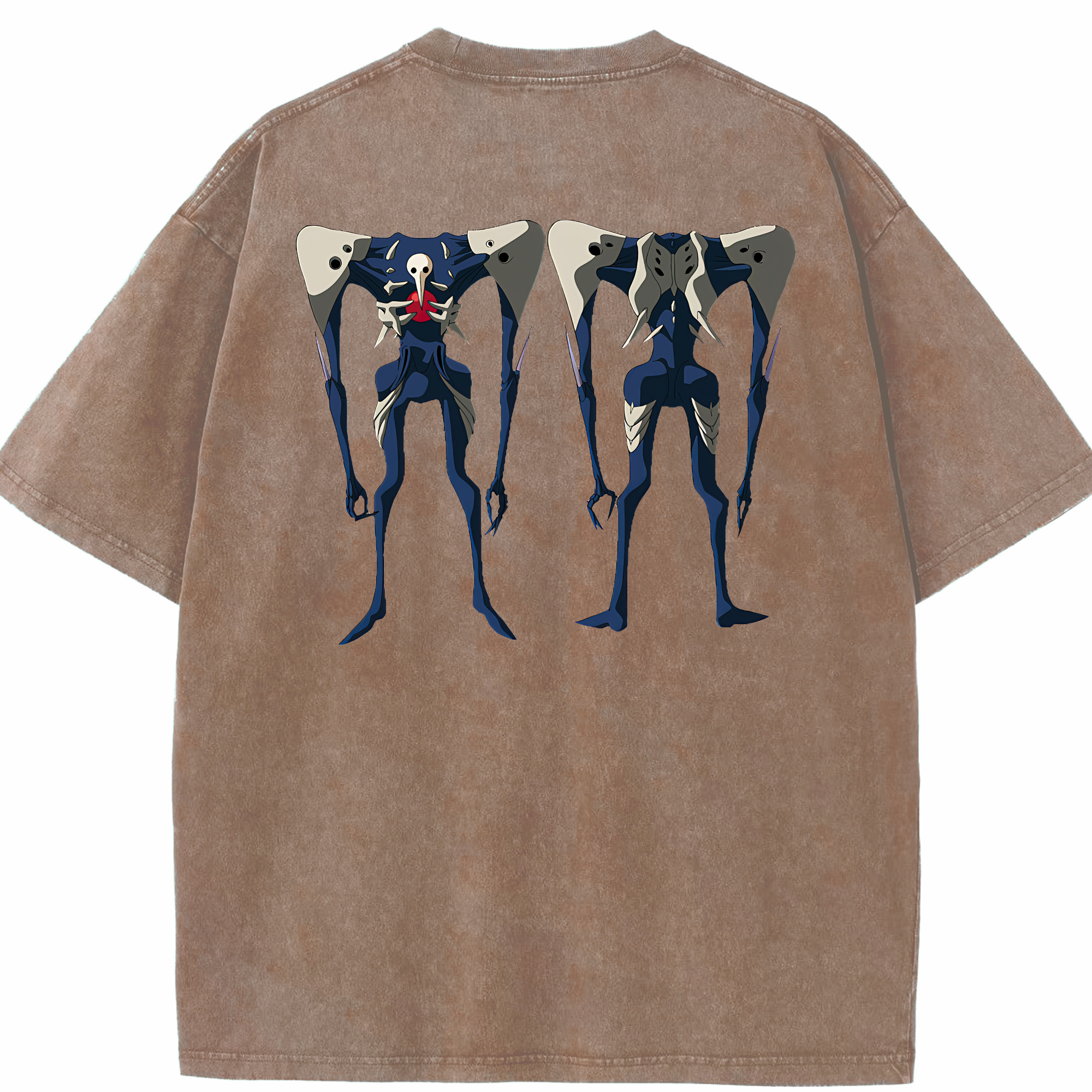 （画像用） EVA 新世紀エヴァンゲリオン 綿100% ヴィンテージ風 半袖Tシャツ（背面プリント）