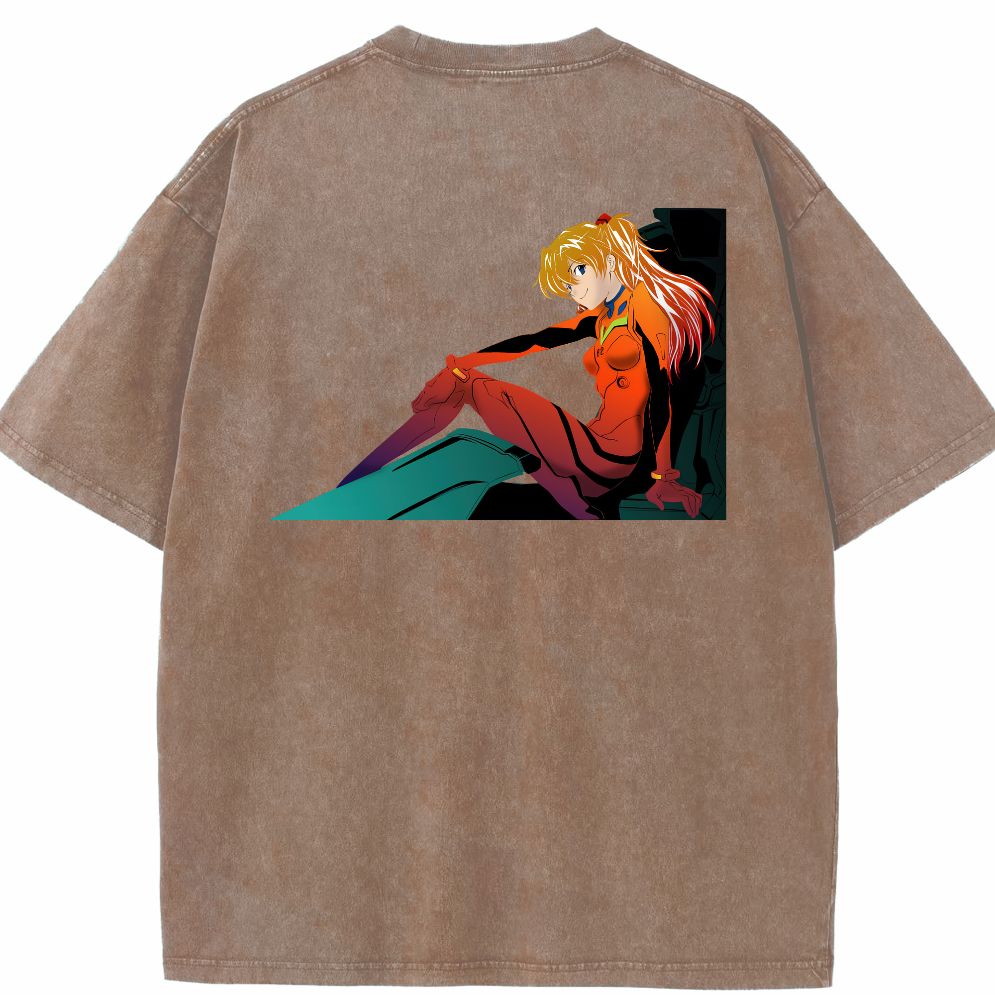 （画像用） EVA 新世紀エヴァンゲリオン 綿100% ヴィンテージ風 半袖Tシャツ（背面プリント）