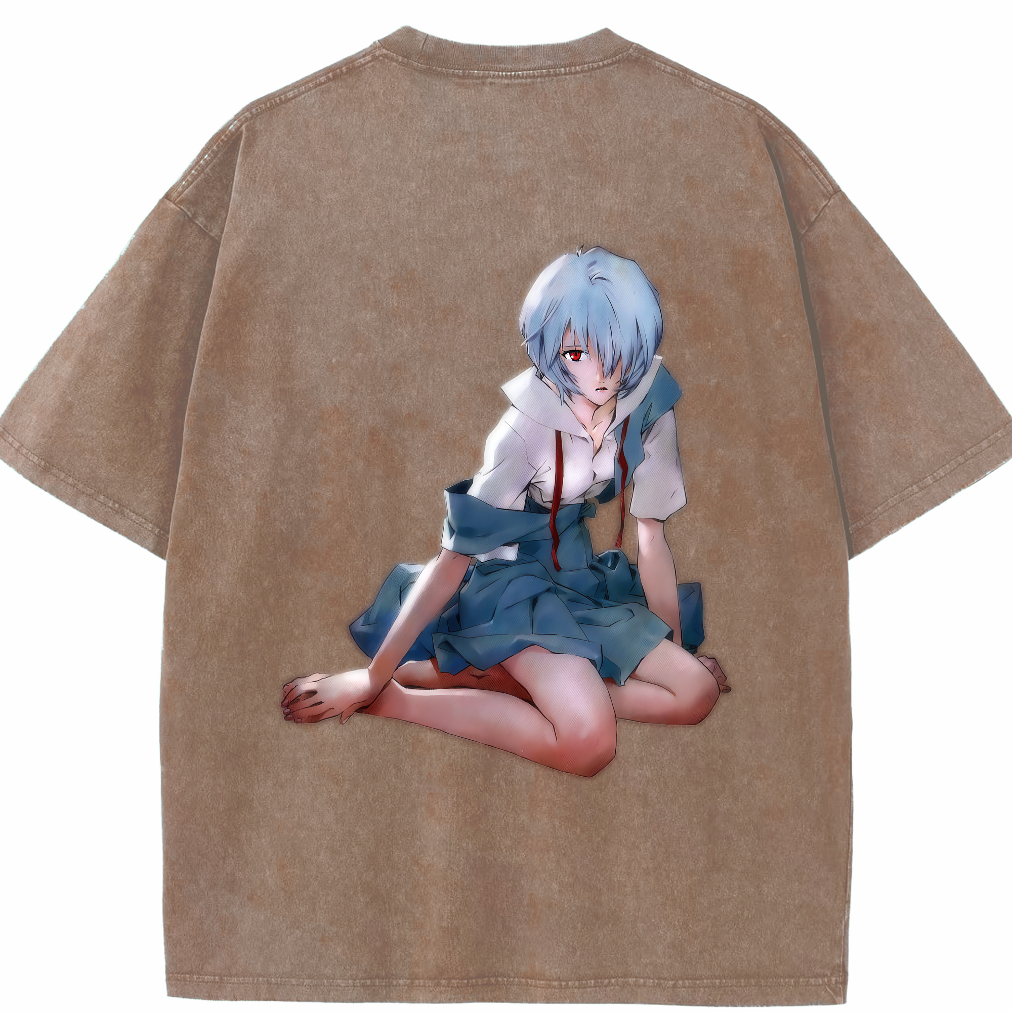 （画像用） EVA 新世紀エヴァンゲリオン 綿100% ヴィンテージ風 半袖Tシャツ（背面プリント）