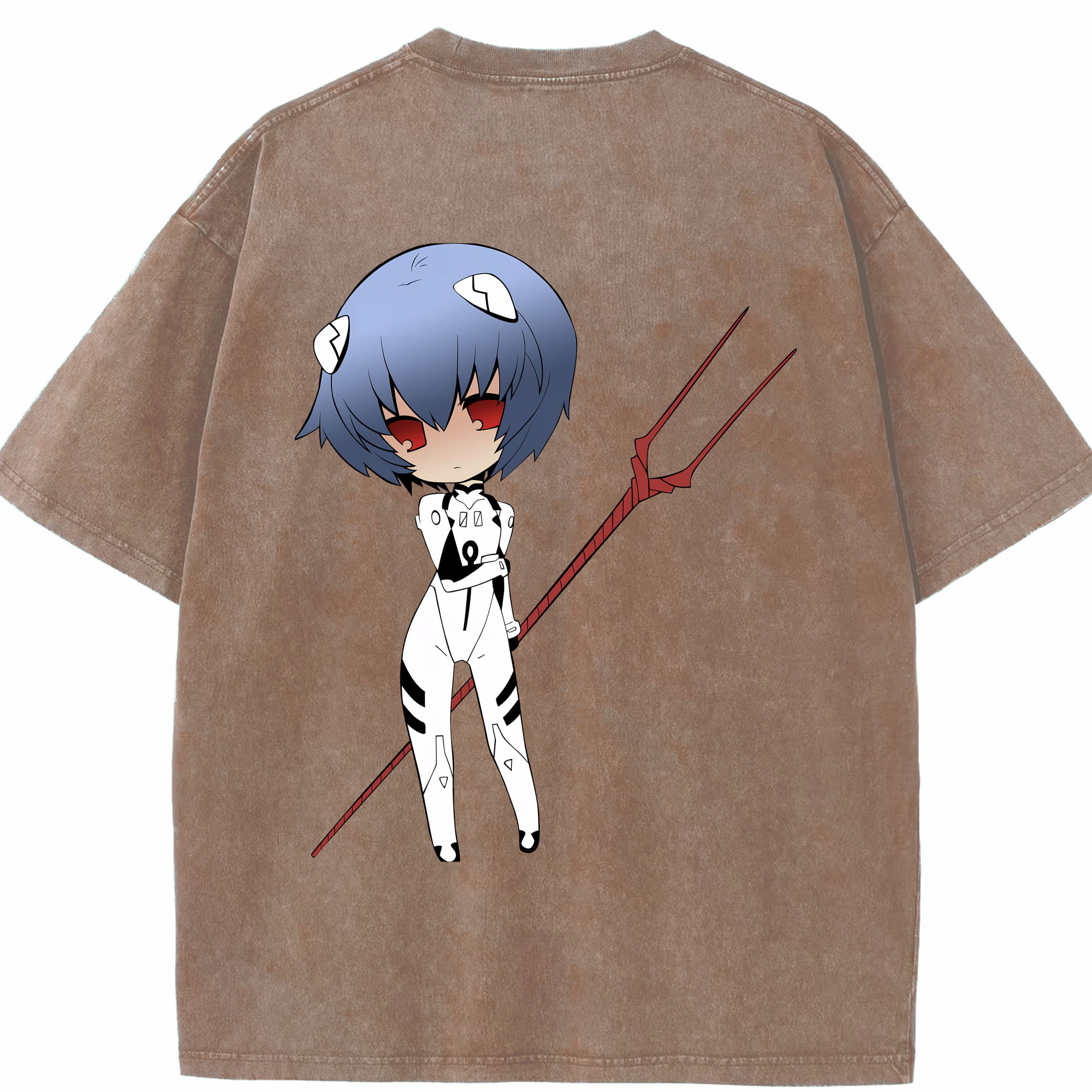 （画像用） EVA 新世紀エヴァンゲリオン 綿100% ヴィンテージ風 半袖Tシャツ（背面プリント）