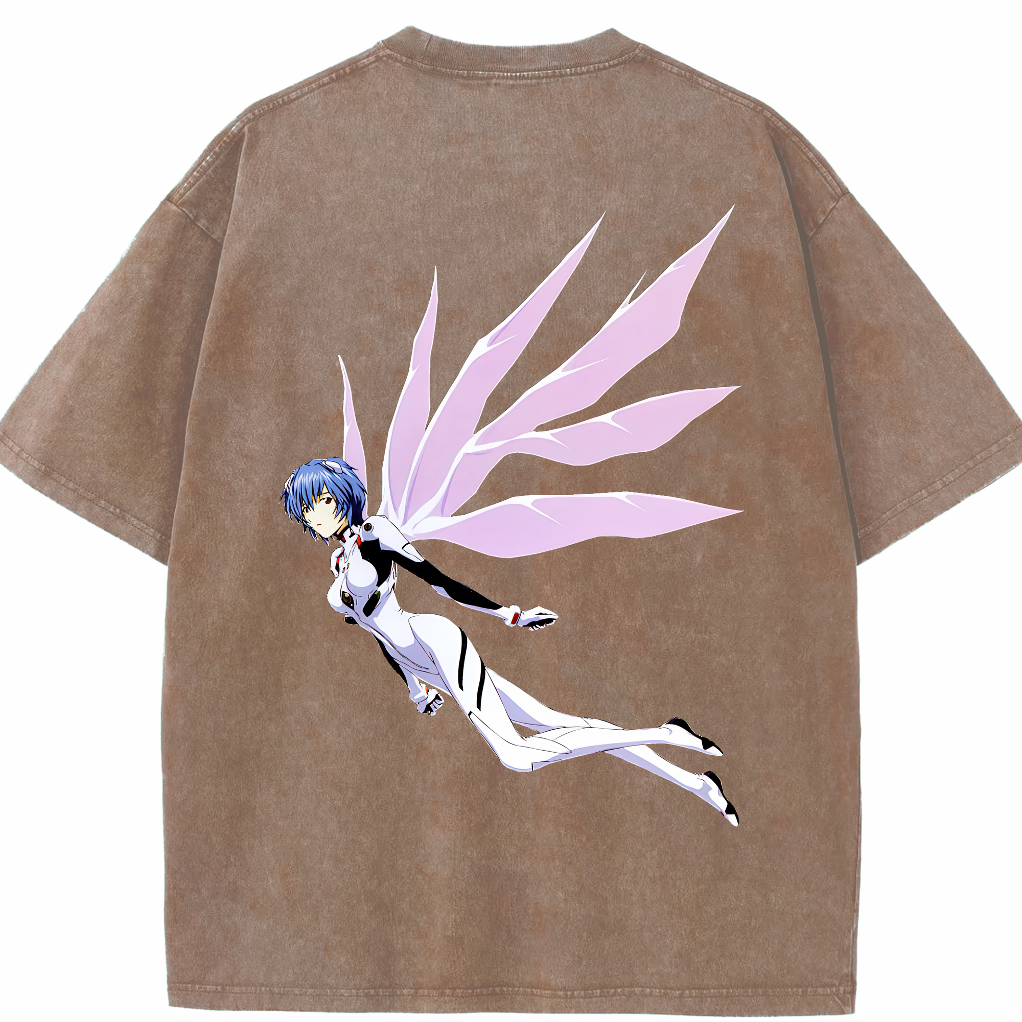 （画像用） EVA 新世紀エヴァンゲリオン 綿100% ヴィンテージ風 半袖Tシャツ（背面プリント）