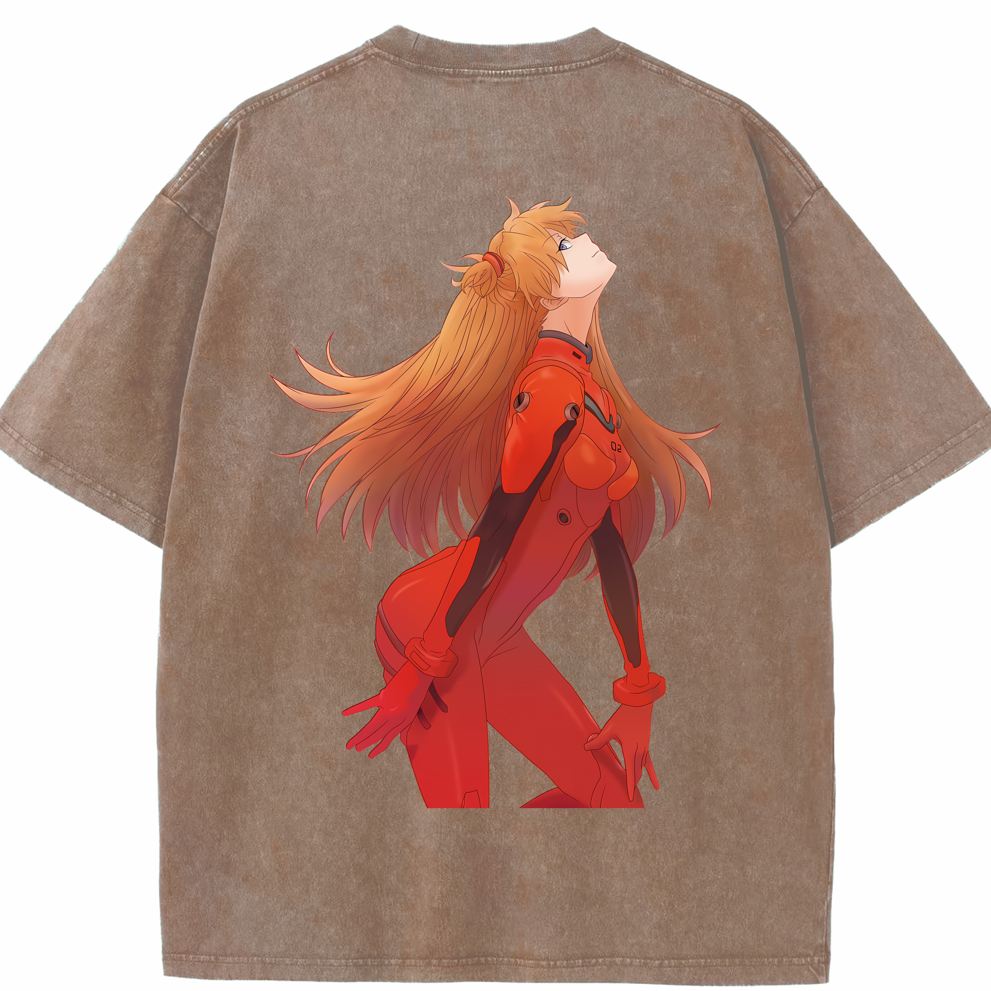 （画像用） EVA 新世紀エヴァンゲリオン 綿100% ヴィンテージ風 半袖Tシャツ（背面プリント）