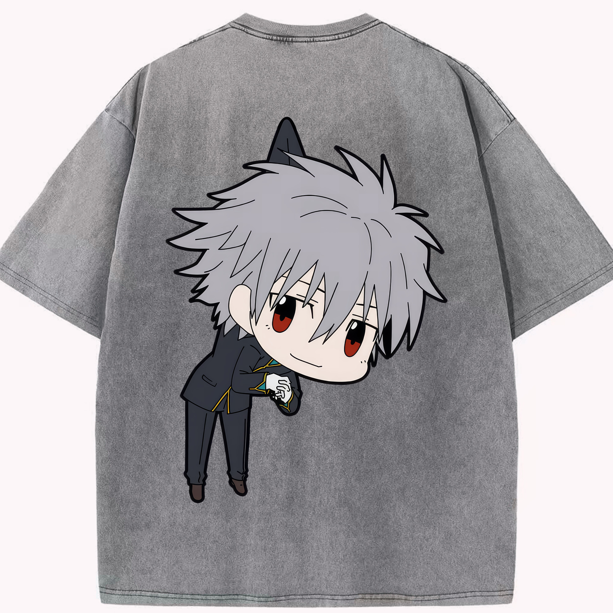 （画像用） EVA 新世紀エヴァンゲリオン 綿100% ヴィンテージ風 半袖Tシャツ（背面プリント）