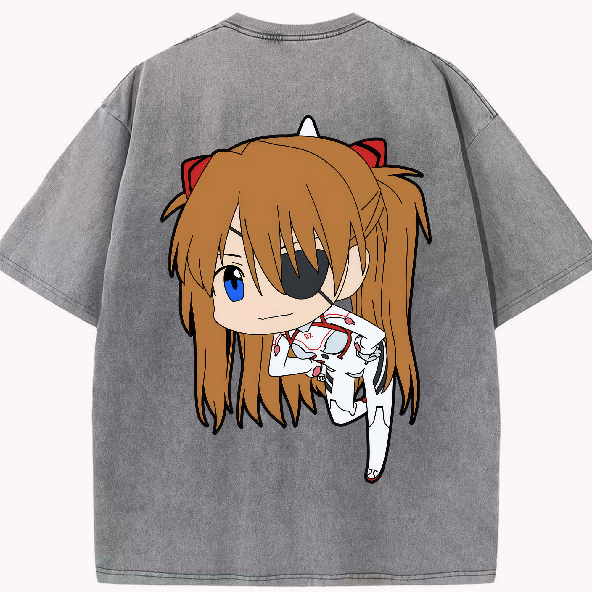 （画像用） EVA 新世紀エヴァンゲリオン 綿100% ヴィンテージ風 半袖Tシャツ（背面プリント）