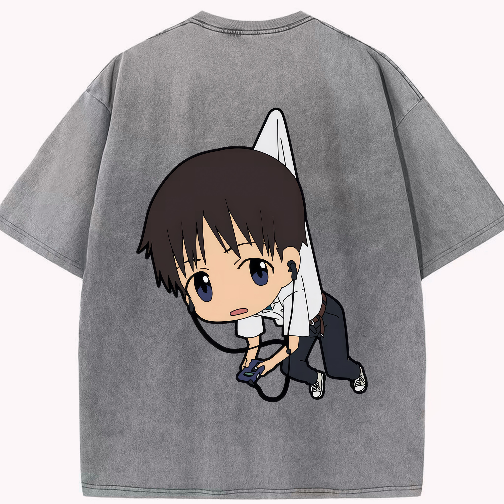 （画像用） EVA 新世紀エヴァンゲリオン 綿100% ヴィンテージ風 半袖Tシャツ（背面プリント）