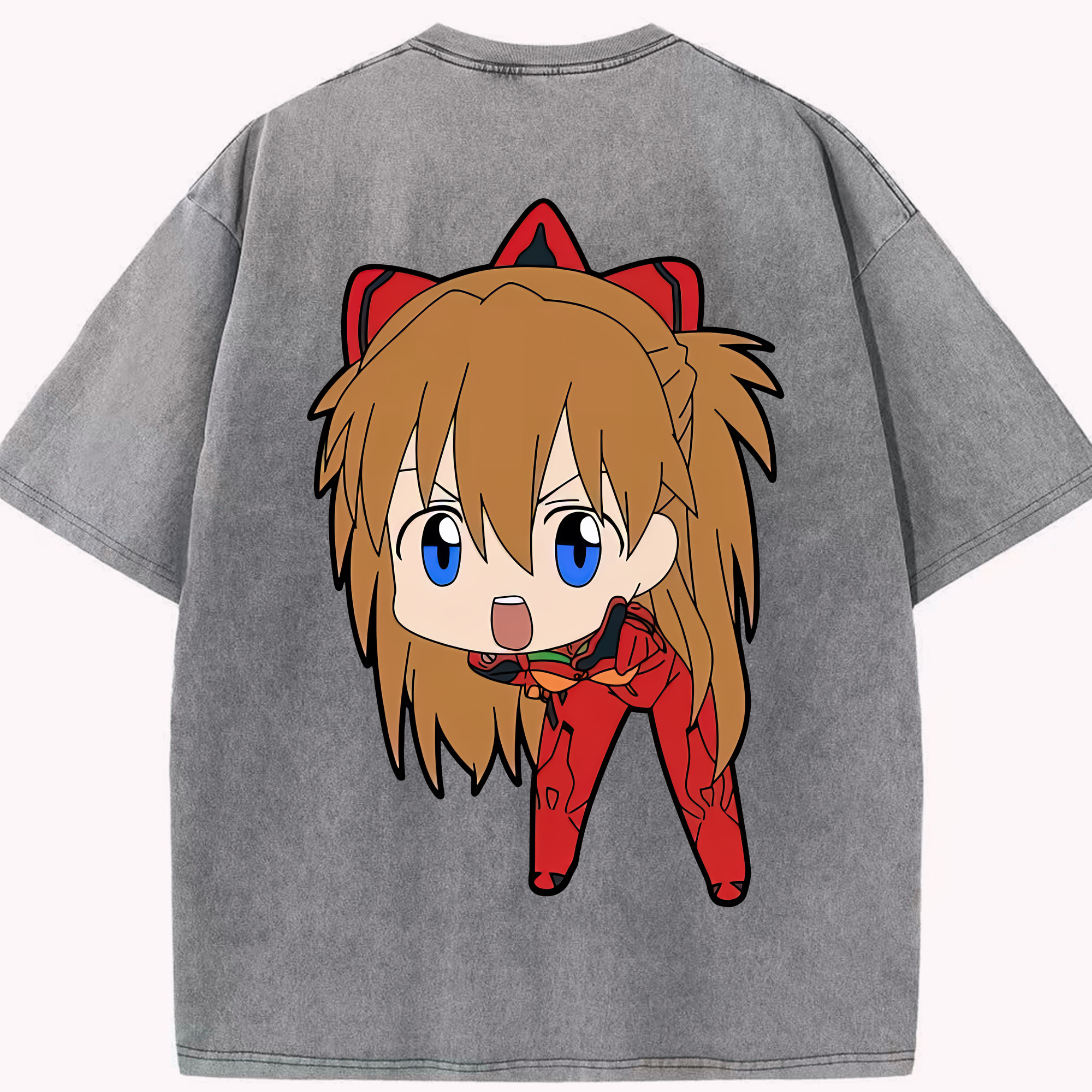 （画像用） EVA 新世紀エヴァンゲリオン 綿100% ヴィンテージ風 半袖Tシャツ（背面プリント）