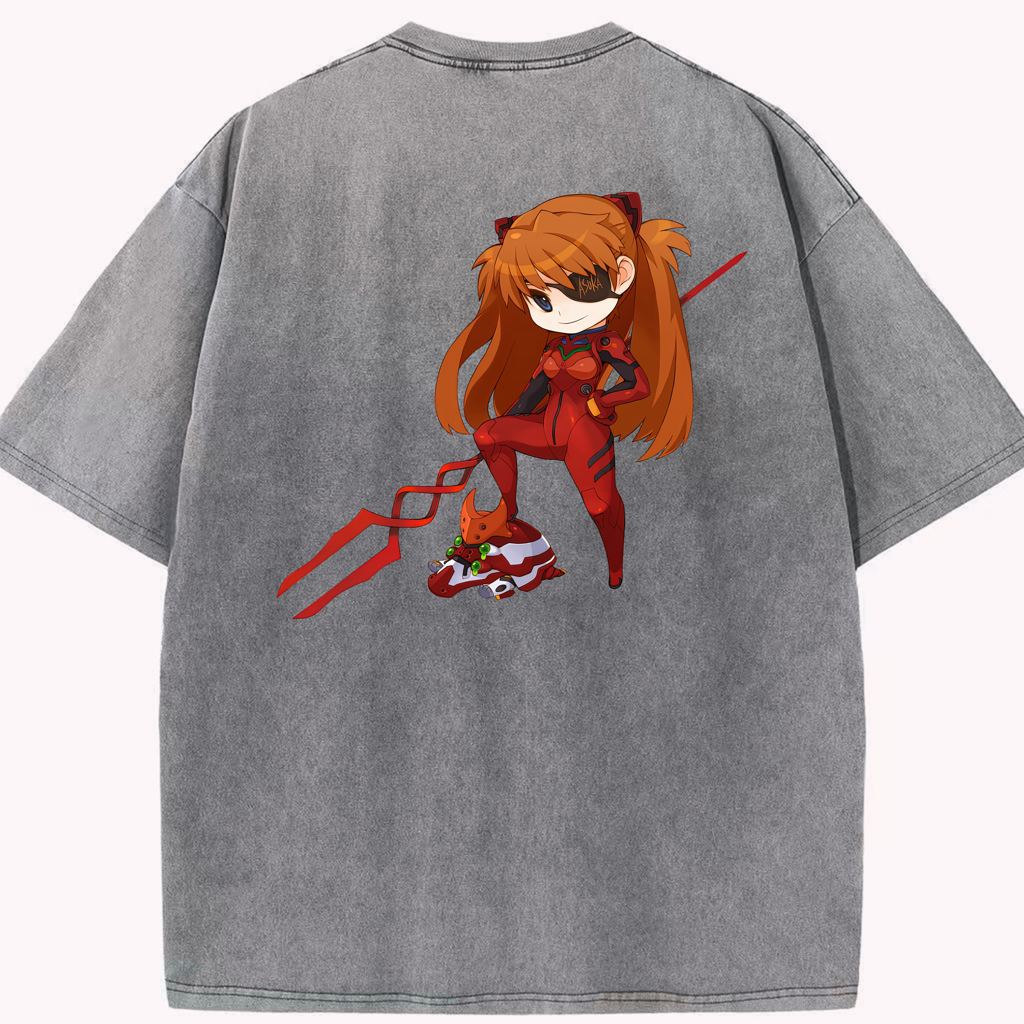 （画像用） EVA 新世紀エヴァンゲリオン 綿100% ヴィンテージ風 半袖Tシャツ（背面プリント）