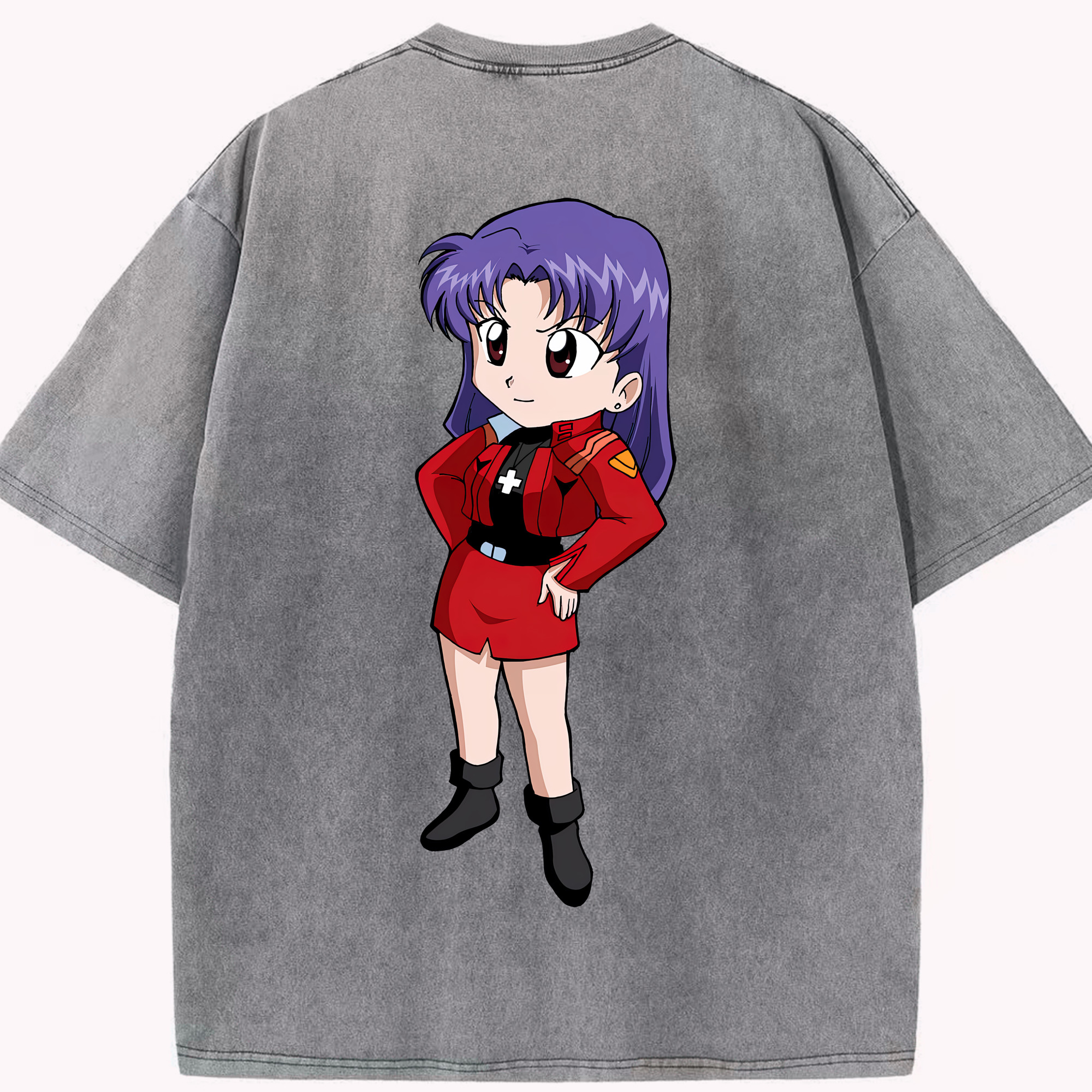 （画像用） EVA 新世紀エヴァンゲリオン 綿100% ヴィンテージ風 半袖Tシャツ（背面プリント）