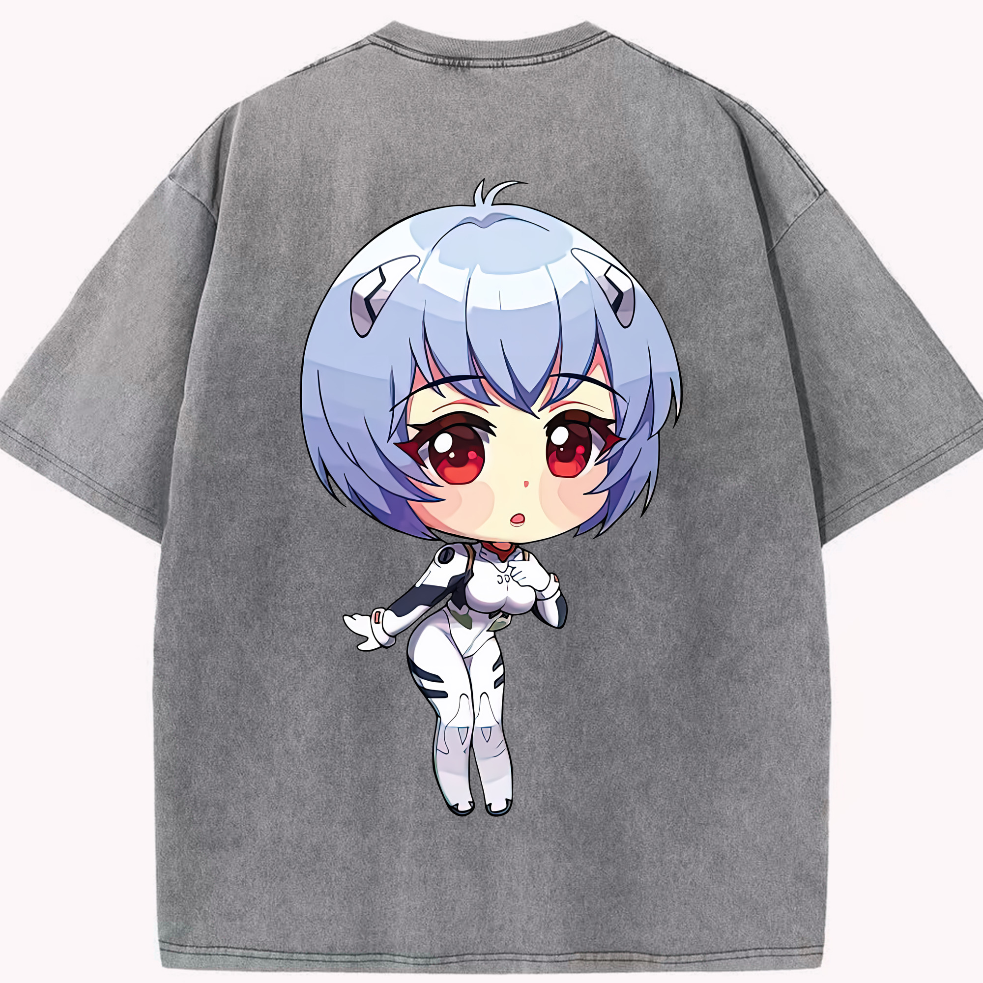 （画像用） EVA 新世紀エヴァンゲリオン 綿100% ヴィンテージ風 半袖Tシャツ（背面プリント）