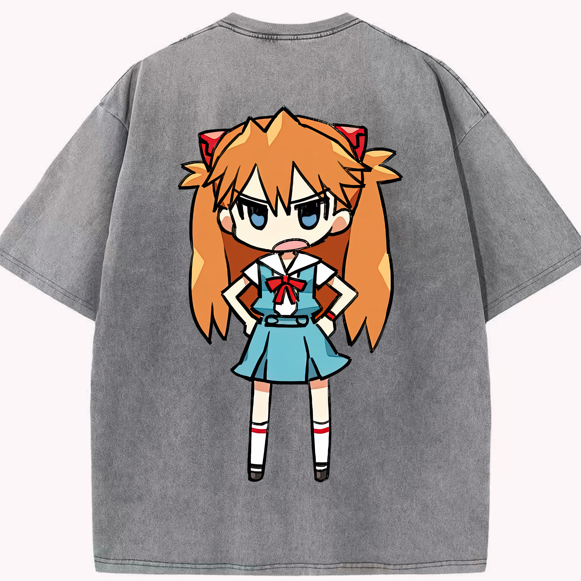 （画像用） EVA 新世紀エヴァンゲリオン 綿100% ヴィンテージ風 半袖Tシャツ（背面プリント）