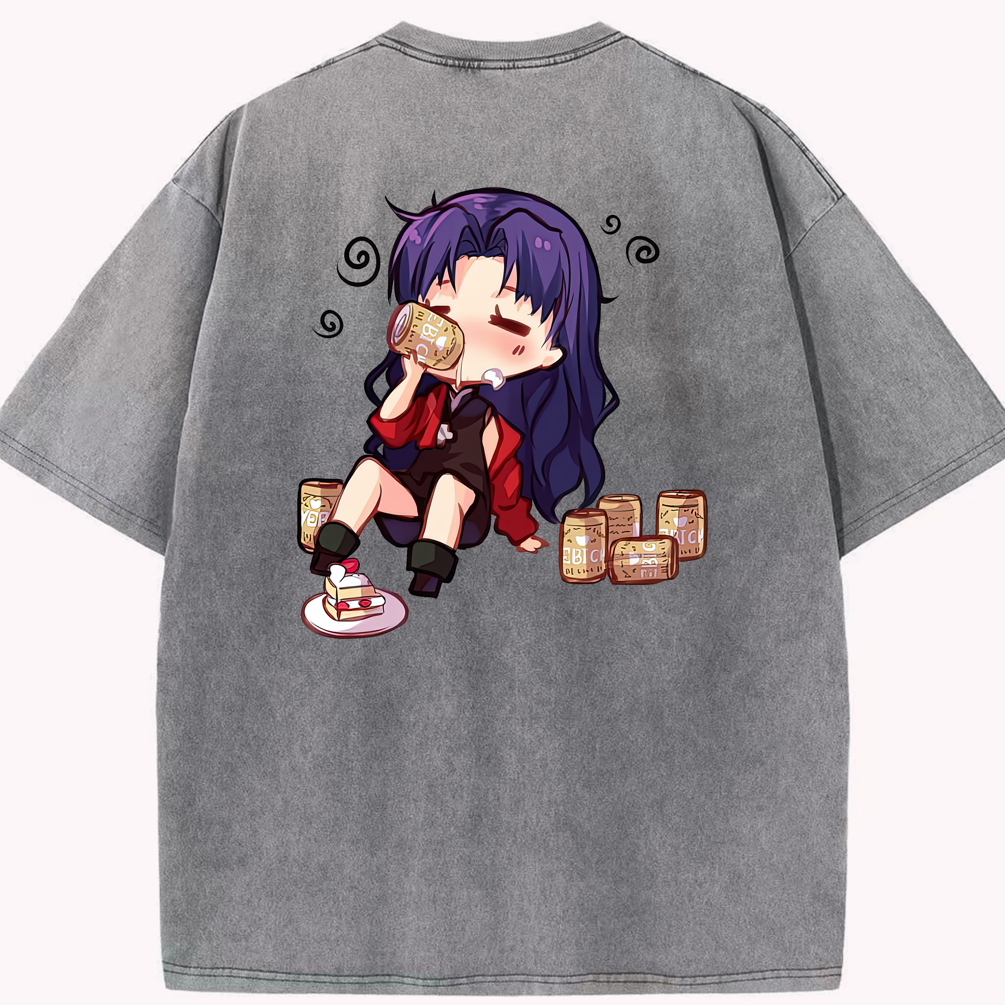 （画像用） EVA 新世紀エヴァンゲリオン 綿100% ヴィンテージ風 半袖Tシャツ（背面プリント）