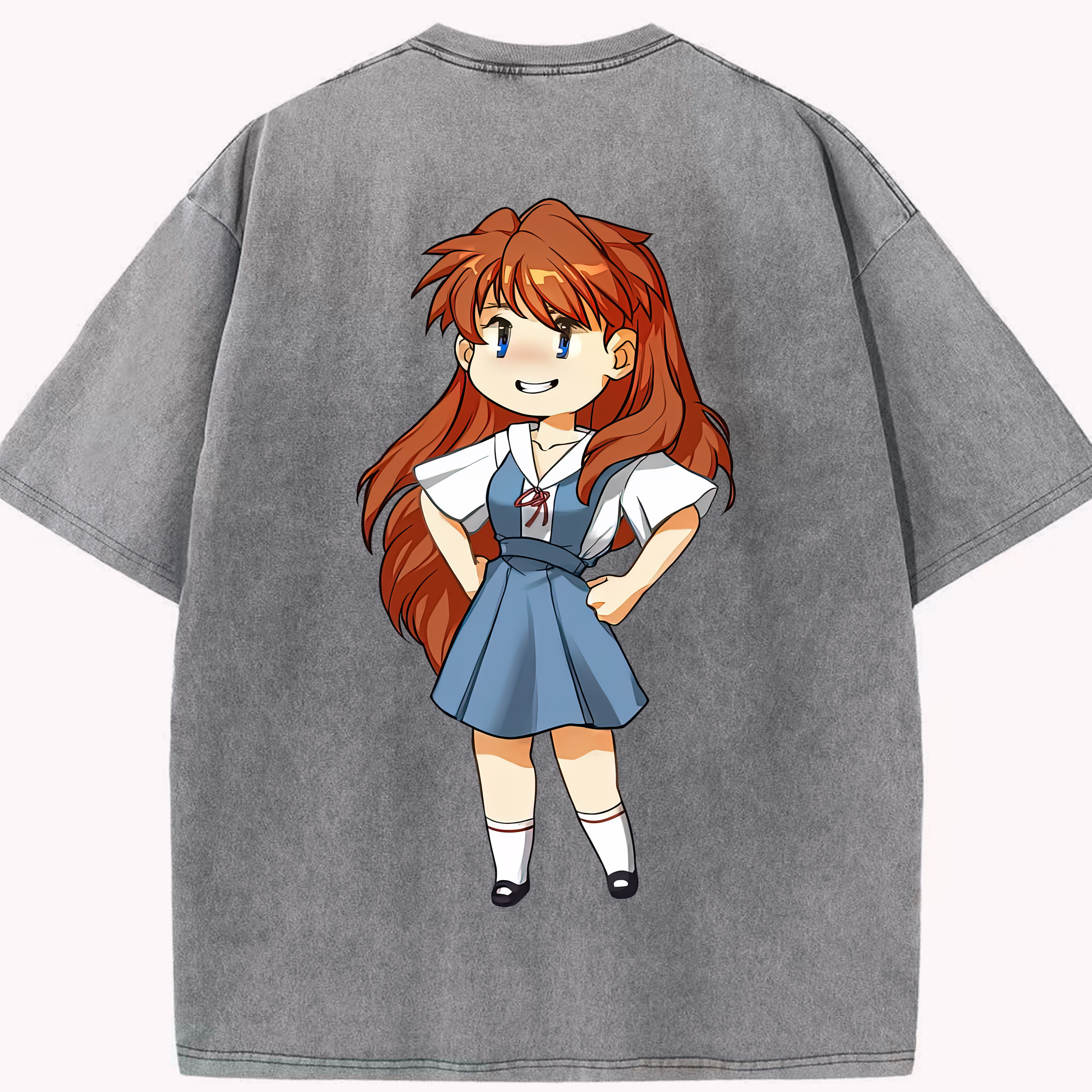 （画像用） EVA 新世紀エヴァンゲリオン 綿100% ヴィンテージ風 半袖Tシャツ（背面プリント）