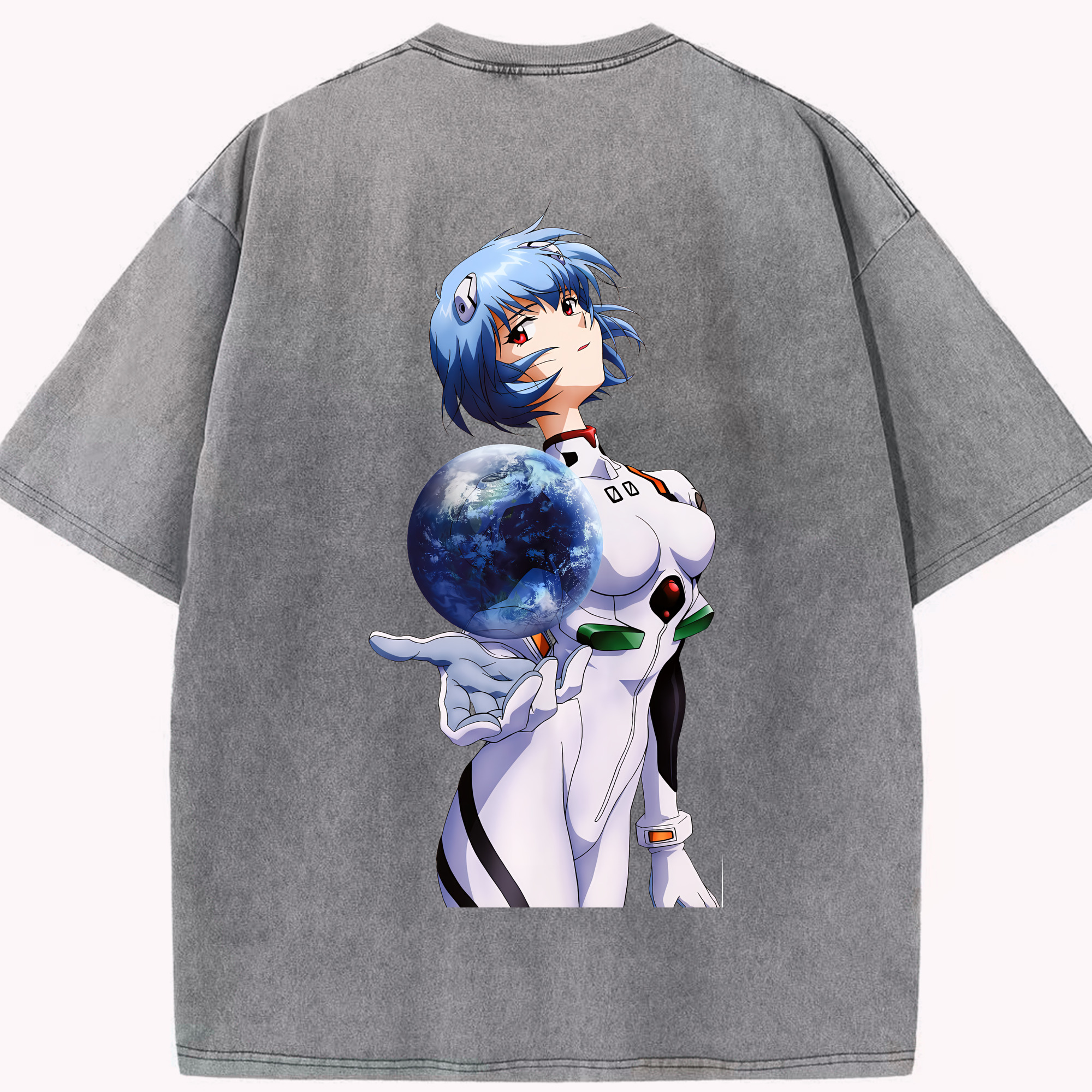 （画像用） EVA 新世紀エヴァンゲリオン 綿100% ヴィンテージ風 半袖Tシャツ（背面プリント）