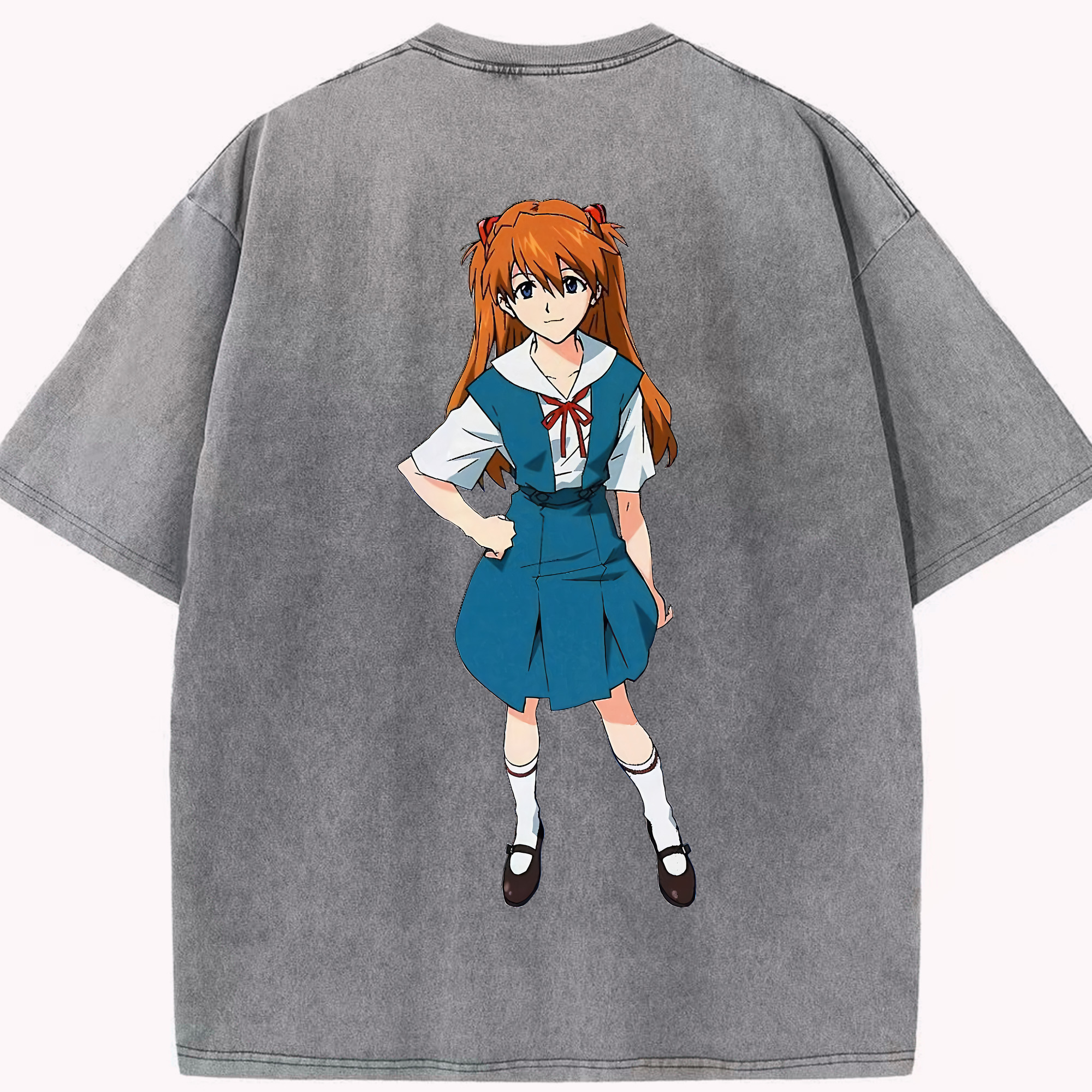 （画像用） EVA 新世紀エヴァンゲリオン 綿100% ヴィンテージ風 半袖Tシャツ（背面プリント）