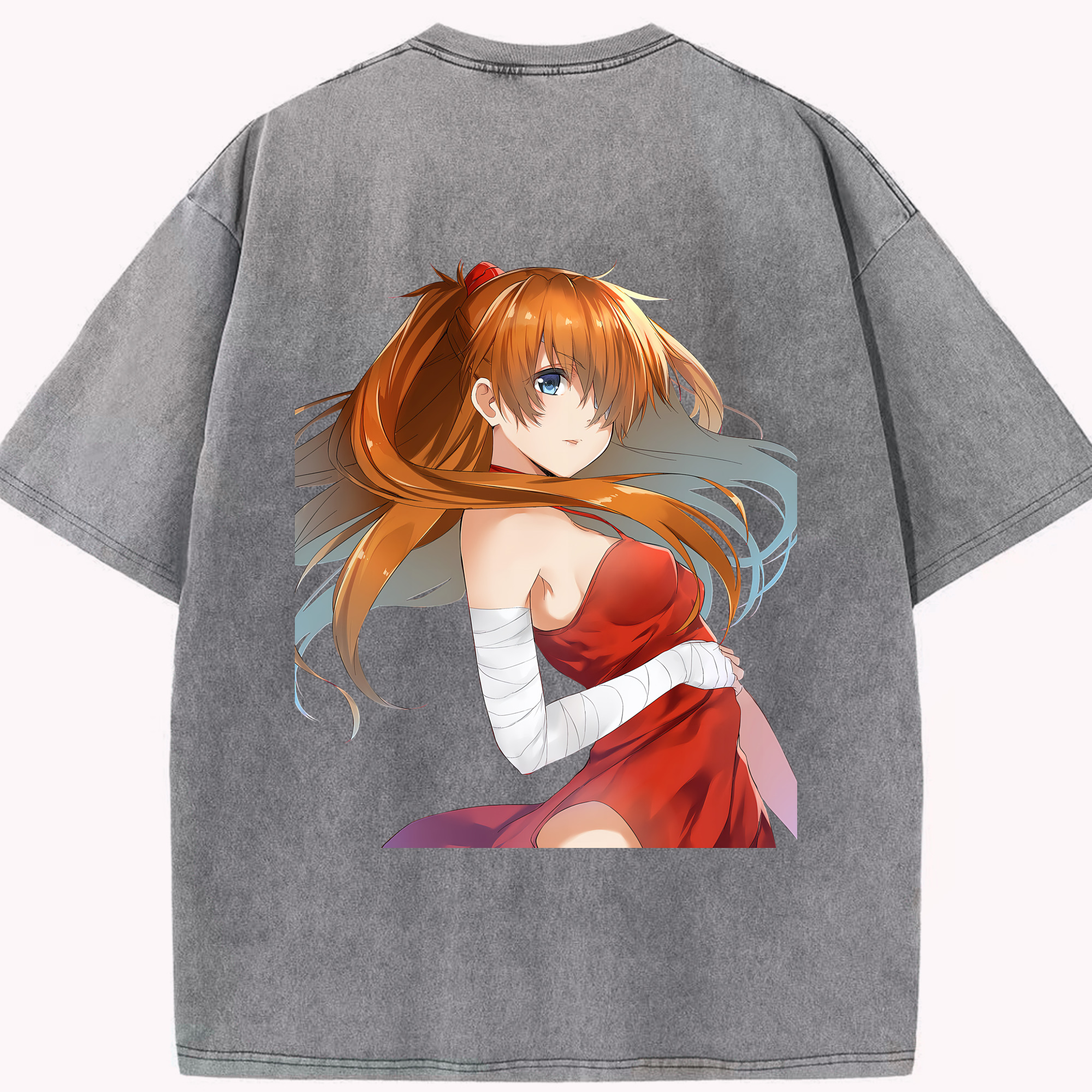 （画像用） EVA 新世紀エヴァンゲリオン 綿100% ヴィンテージ風 半袖Tシャツ（背面プリント）