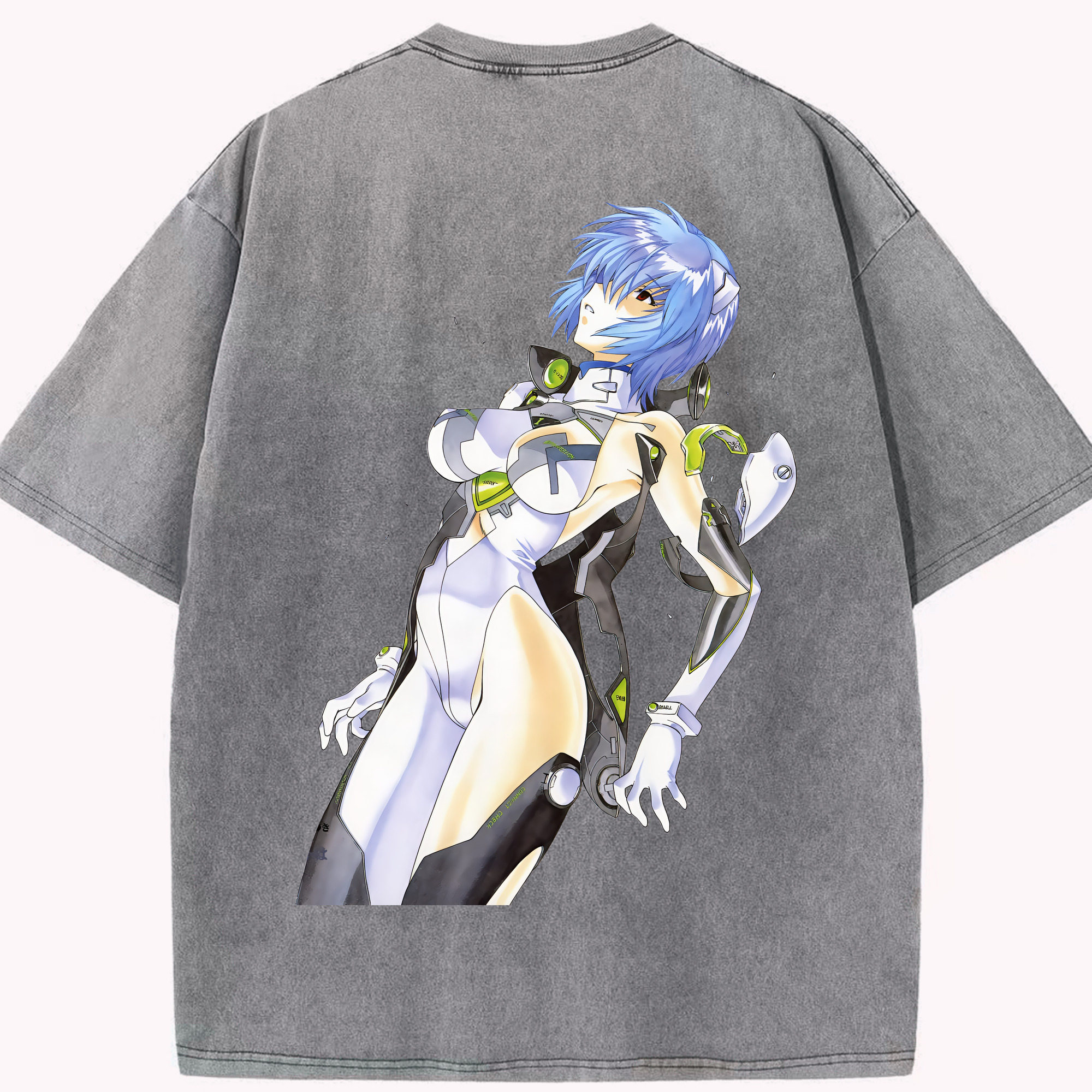 （画像用） EVA 新世紀エヴァンゲリオン 綿100% ヴィンテージ風 半袖Tシャツ（背面プリント）