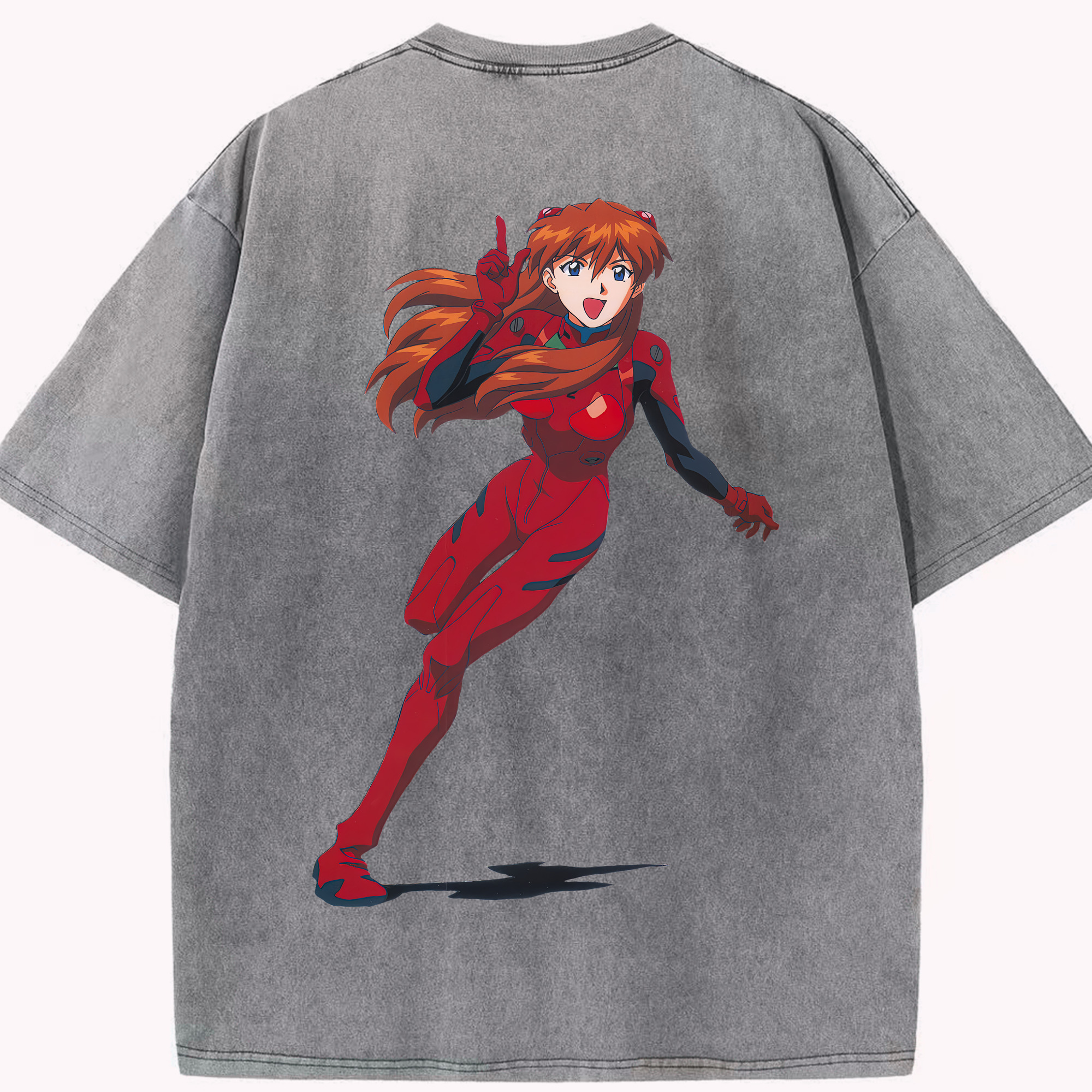 （画像用） EVA 新世紀エヴァンゲリオン 綿100% ヴィンテージ風 半袖Tシャツ（背面プリント）