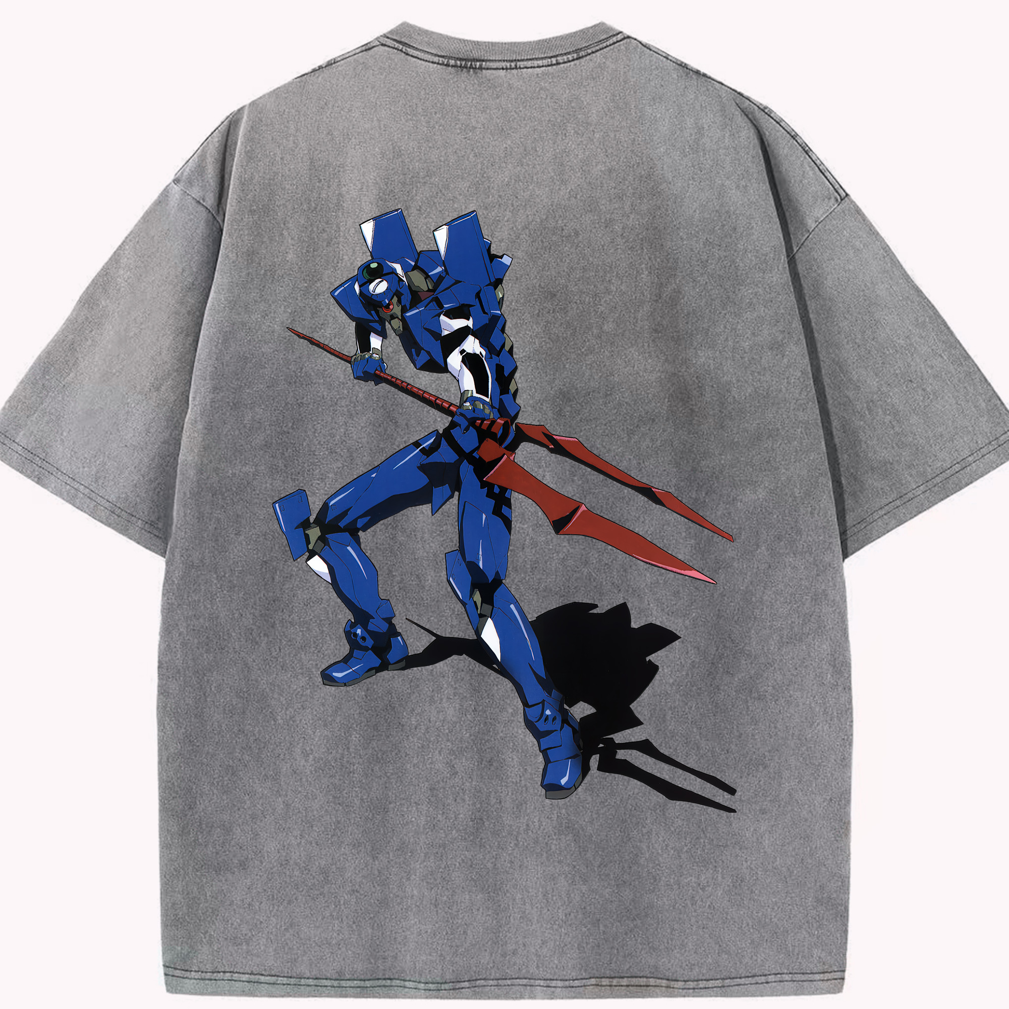 （画像用） EVA 新世紀エヴァンゲリオン 綿100% ヴィンテージ風 半袖Tシャツ（背面プリント）