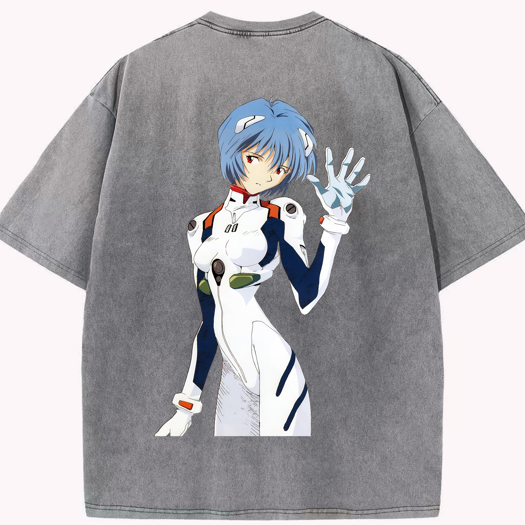 （画像用） EVA 新世紀エヴァンゲリオン 綿100% ヴィンテージ風 半袖Tシャツ（背面プリント）