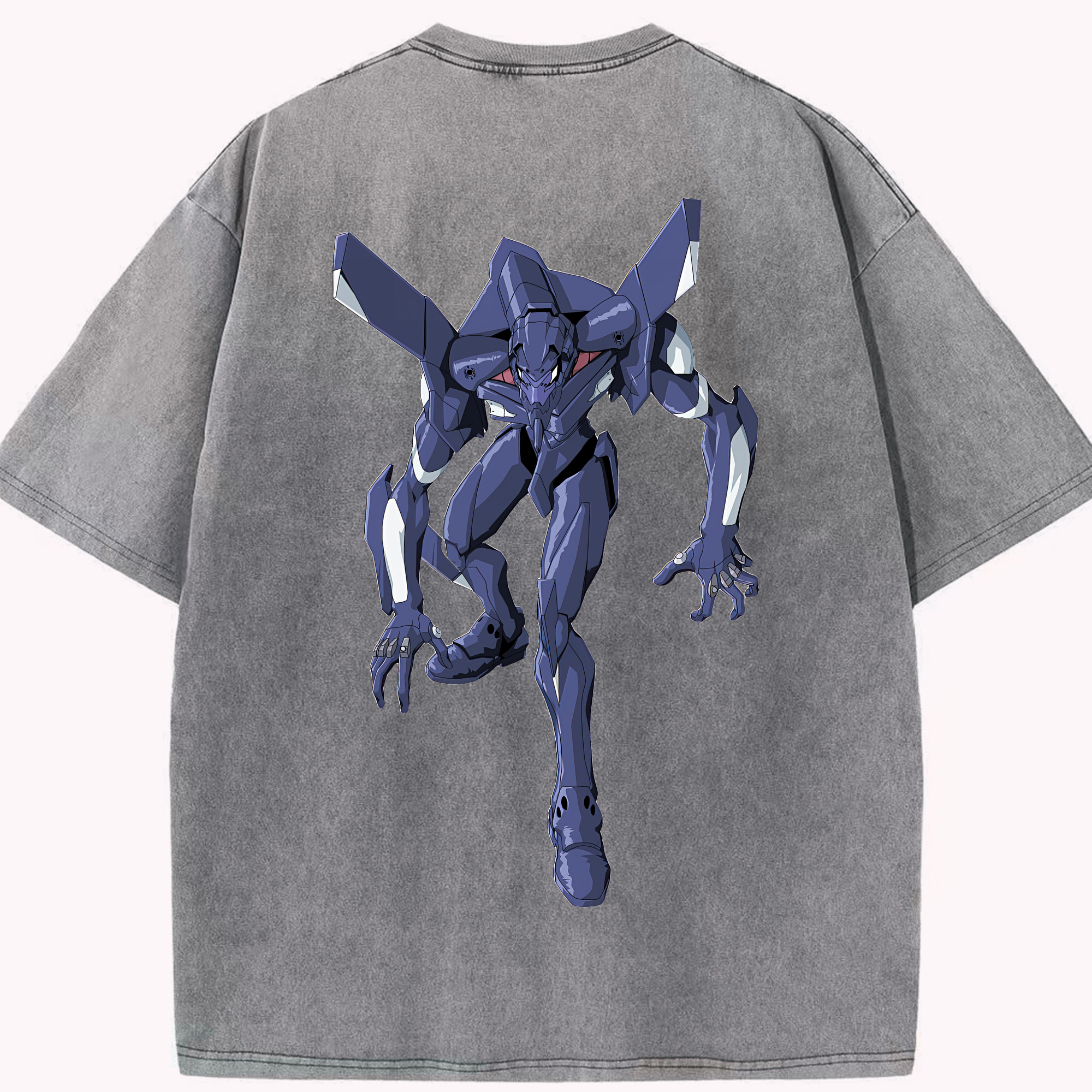 （画像用） EVA 新世紀エヴァンゲリオン 綿100% ヴィンテージ風 半袖Tシャツ（背面プリント）