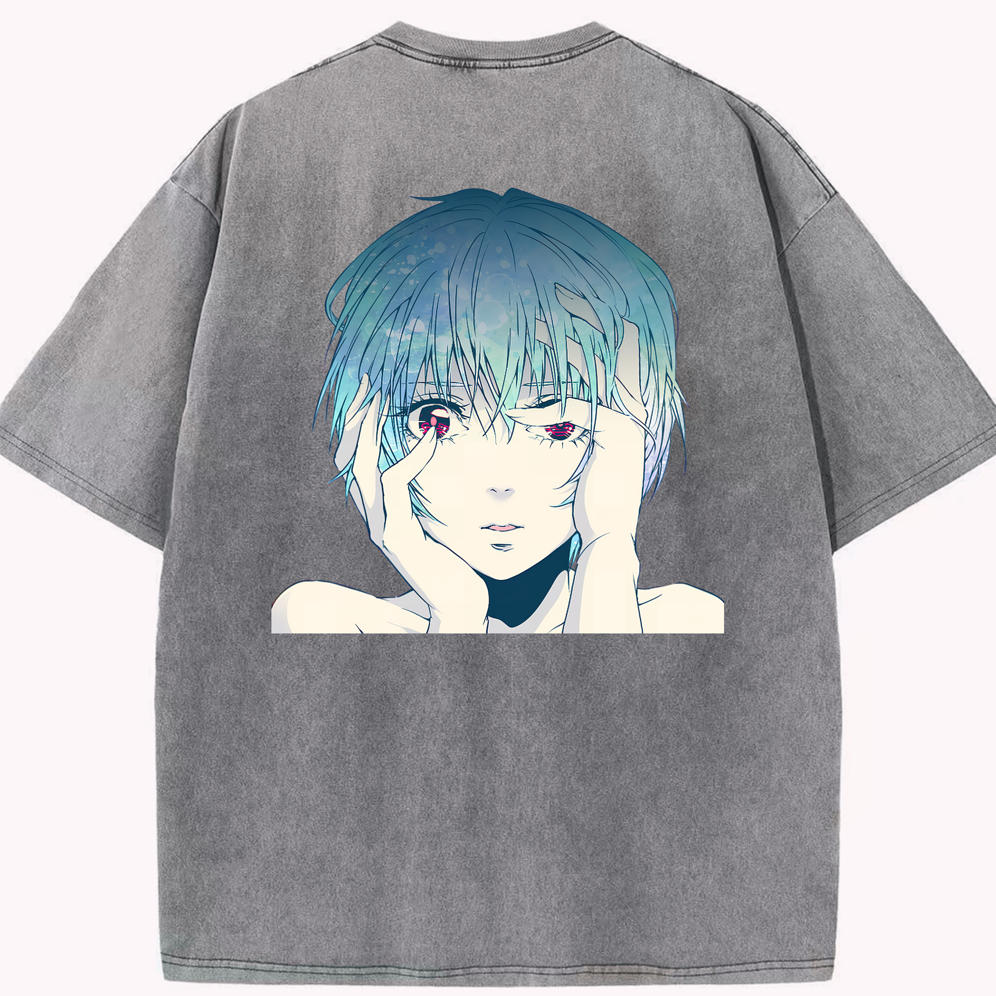 （画像用） EVA 新世紀エヴァンゲリオン 綿100% ヴィンテージ風 半袖Tシャツ（背面プリント）