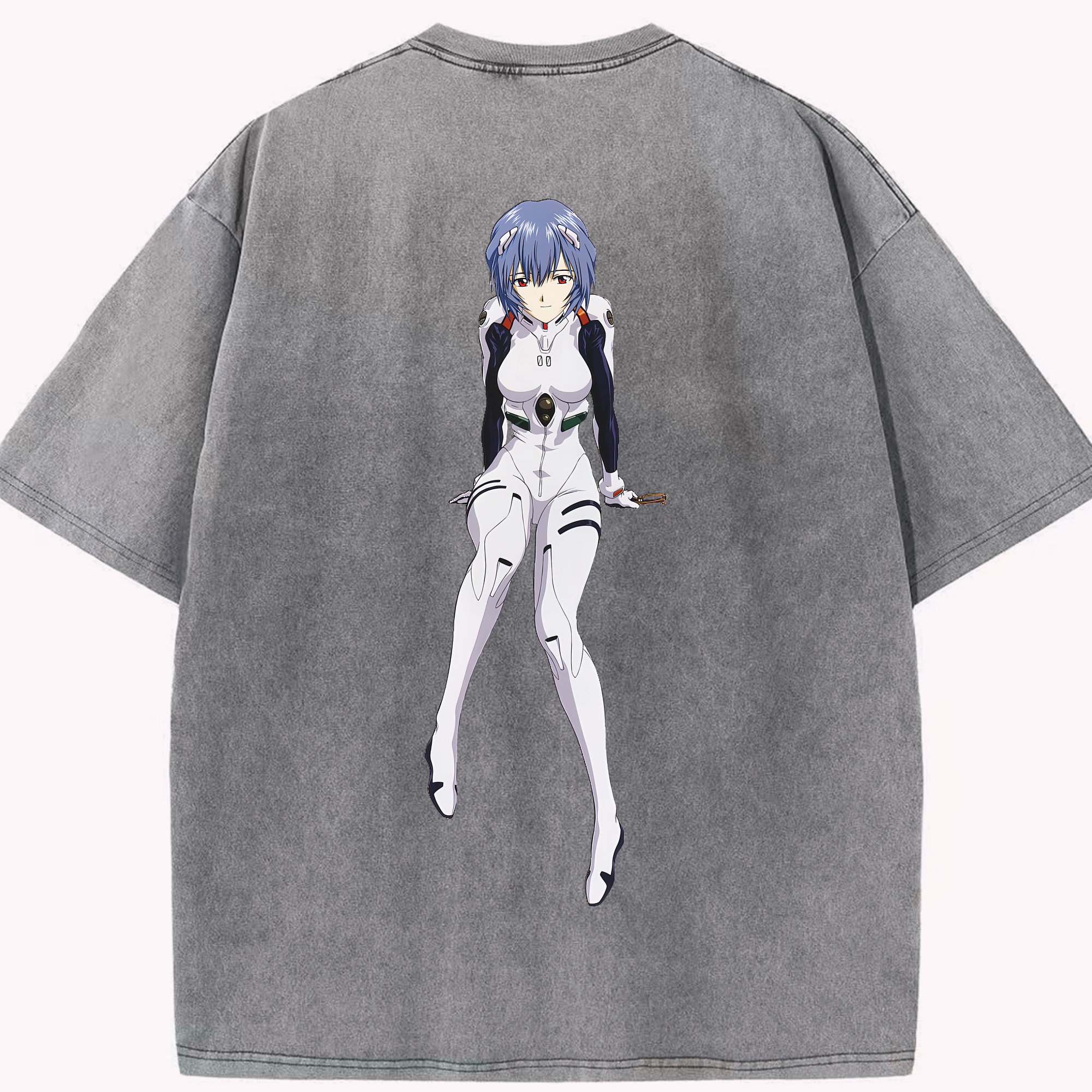 （画像用） EVA 新世紀エヴァンゲリオン 綿100% ヴィンテージ風 半袖Tシャツ（背面プリント）