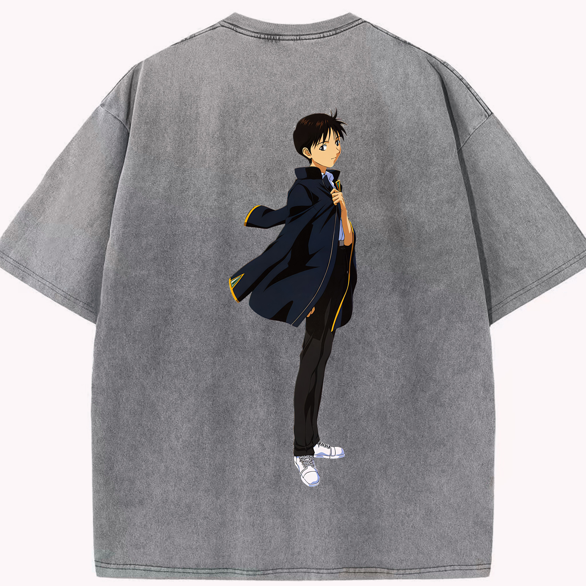 （画像用） EVA 新世紀エヴァンゲリオン 綿100% ヴィンテージ風 半袖Tシャツ（背面プリント）